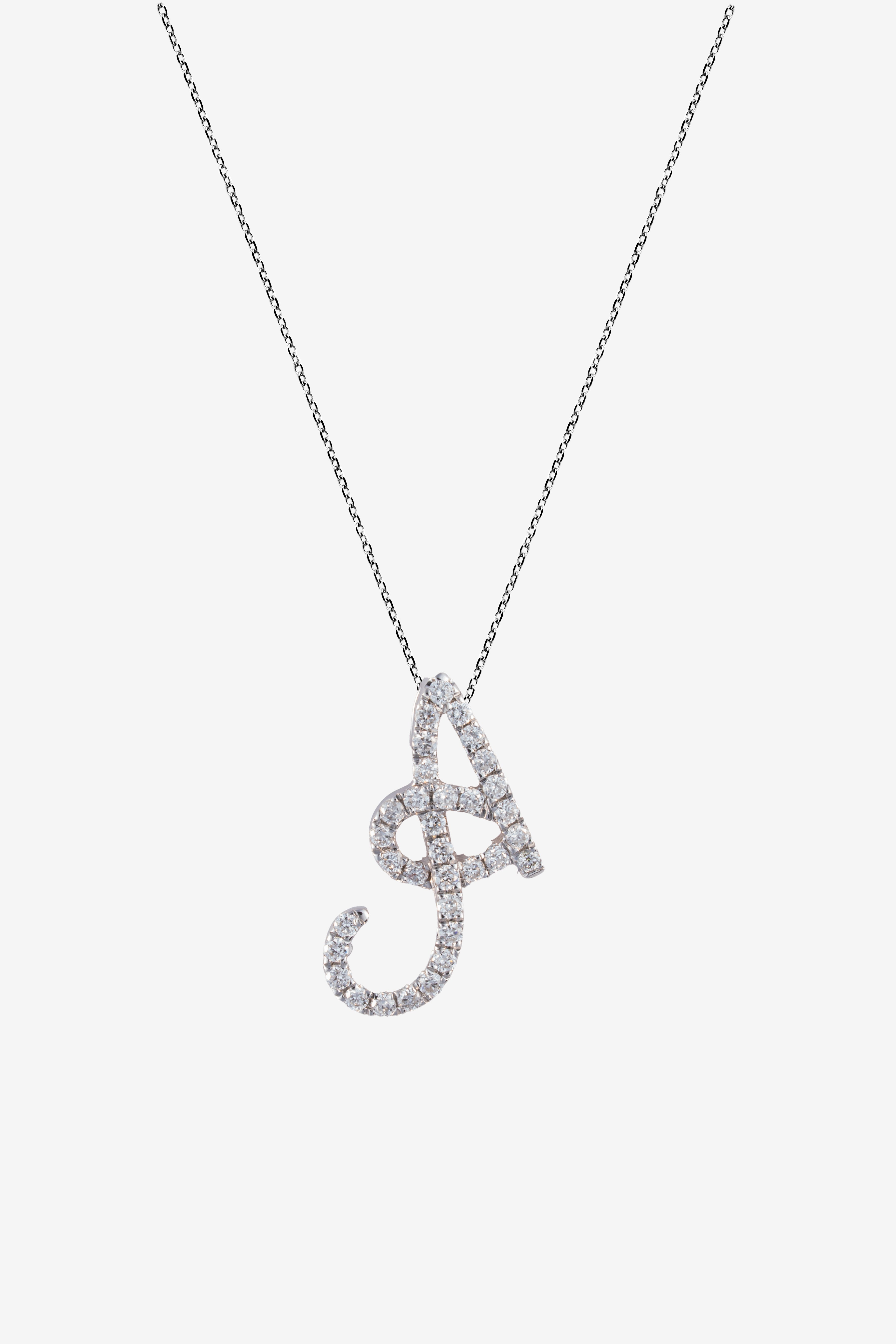 Pavé Initial Pendant – A