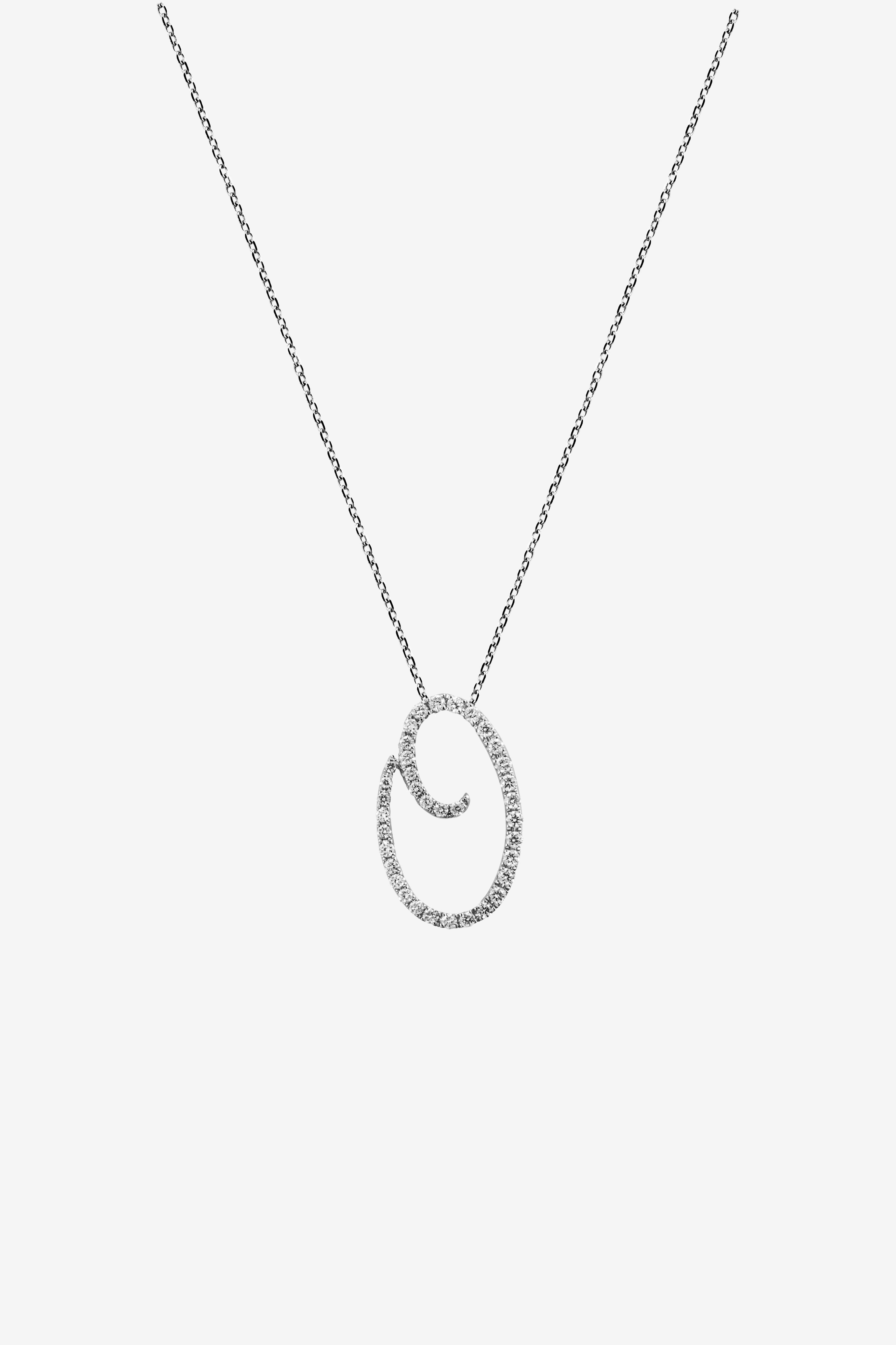 Pavé Initial Pendant – O