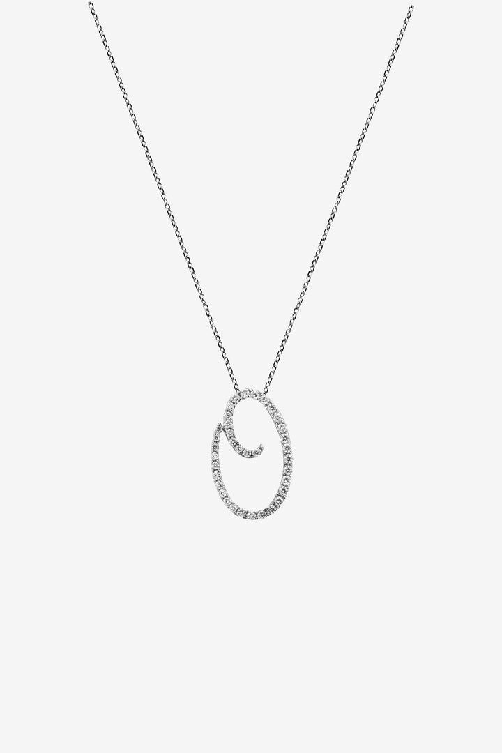 Pavé Initial Pendant – O