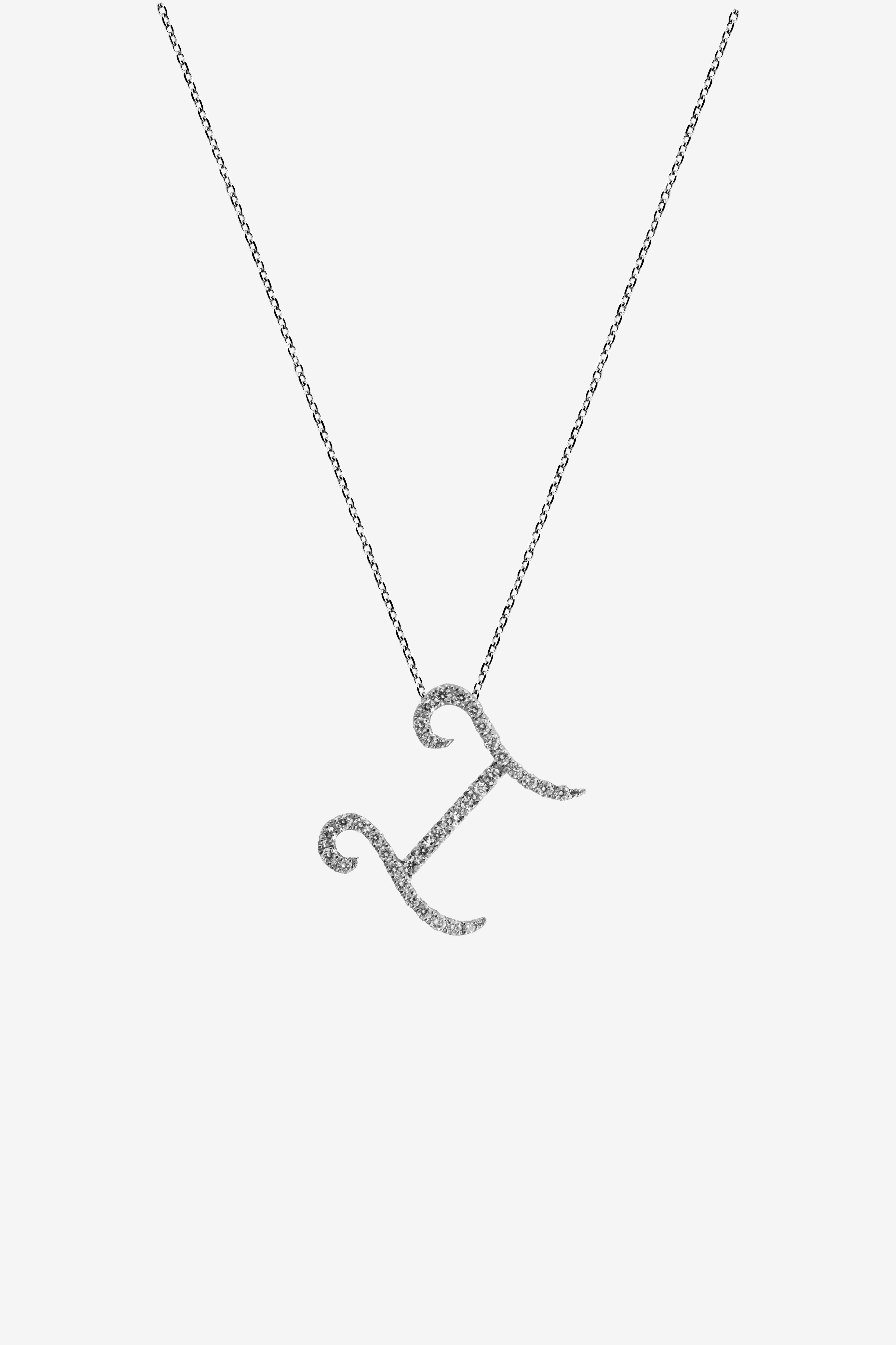 Pavé Initial Pendant – I
