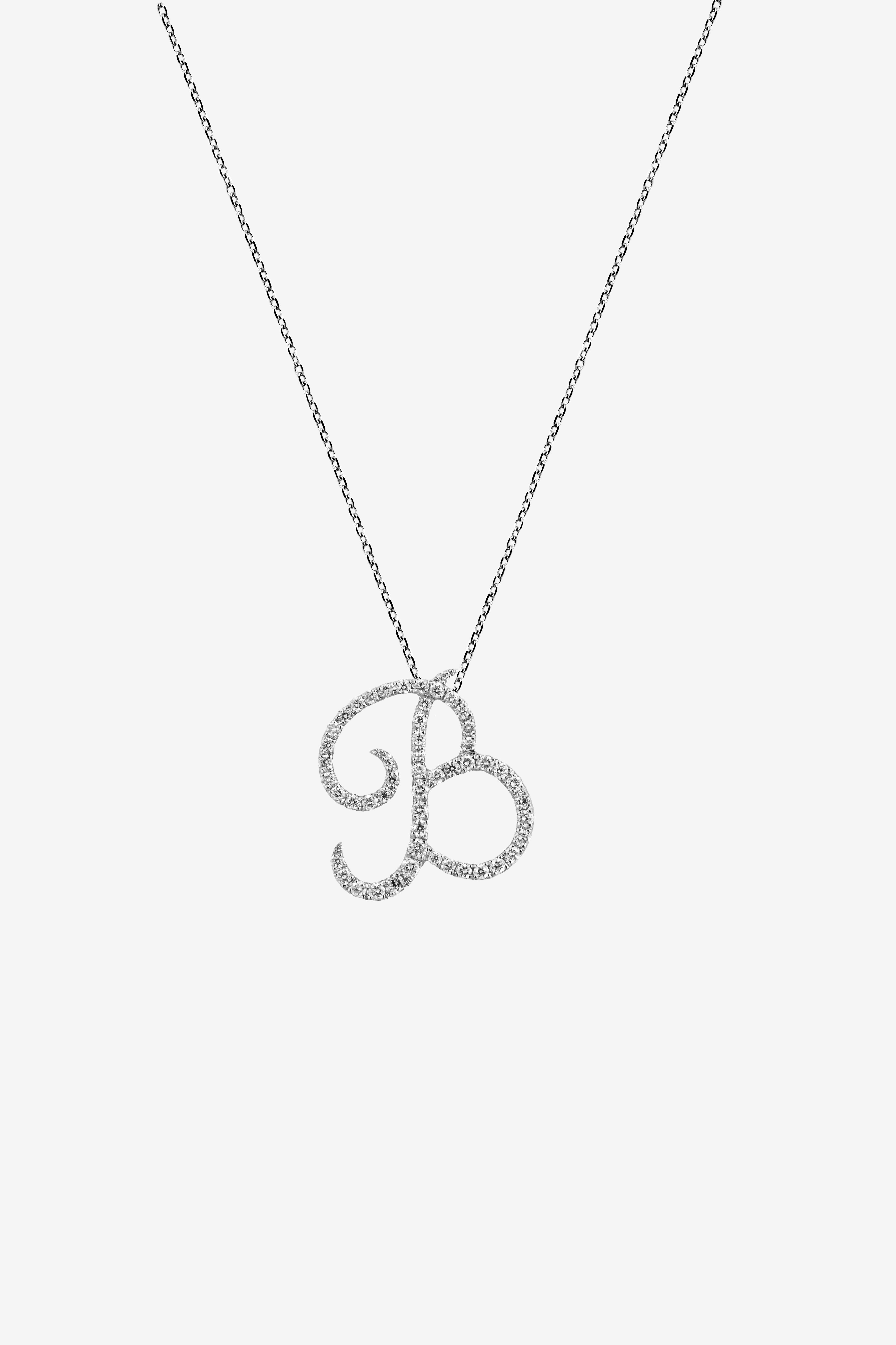Pavé Initial Pendant – B