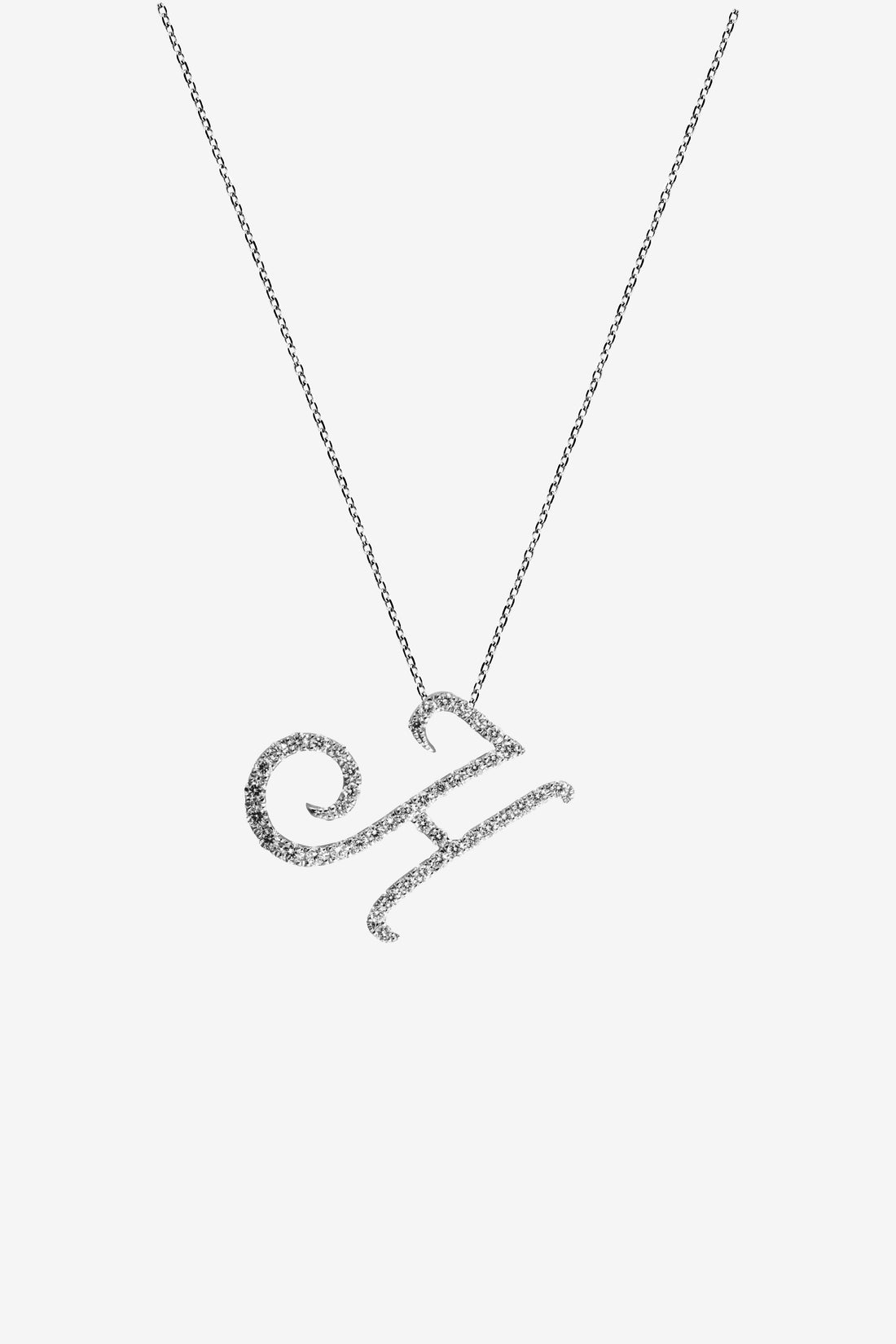 Pavé Initial Pendant – H