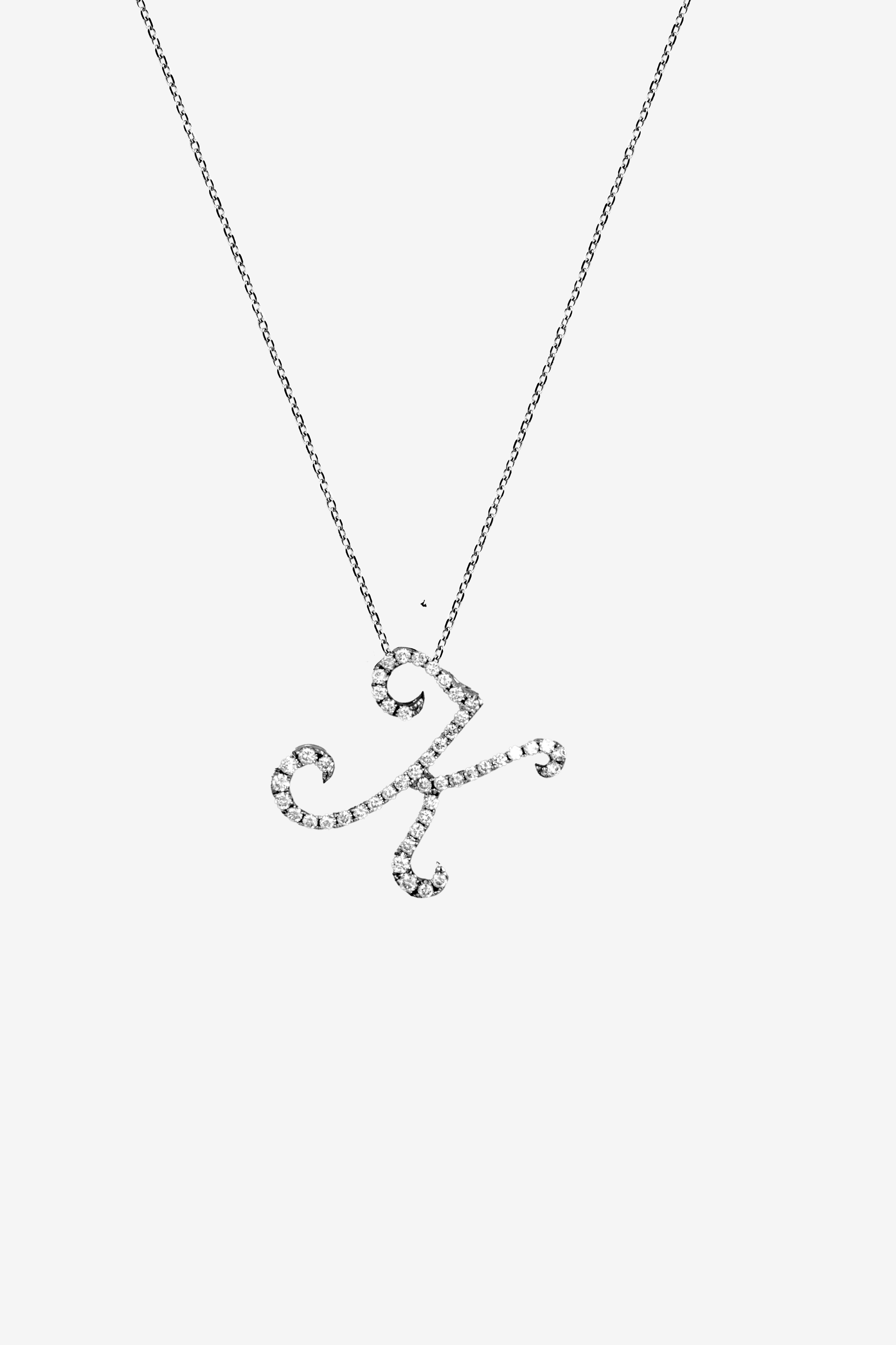 Pavé Initial Pendant – K