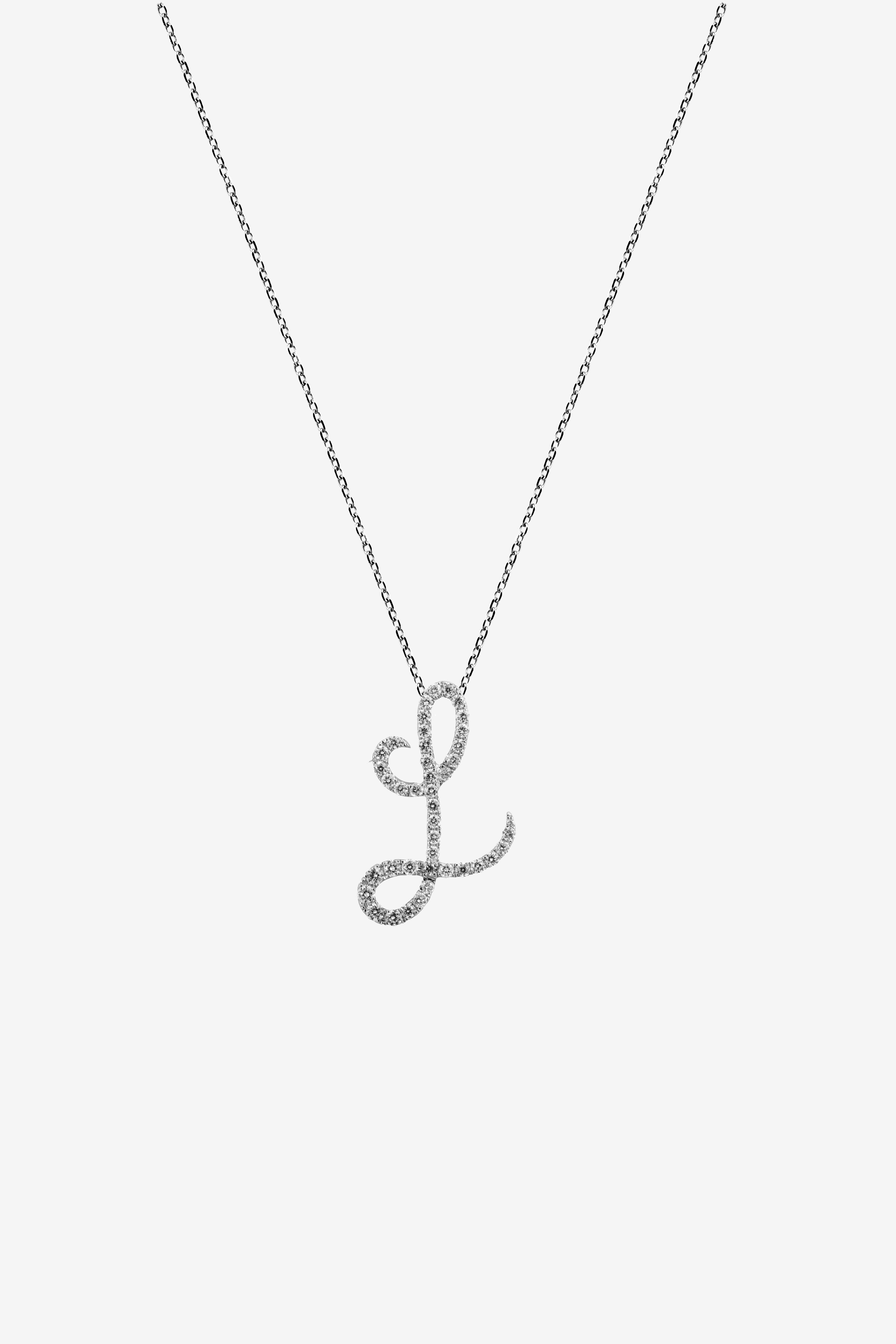 Pavé Initial Pendant – L