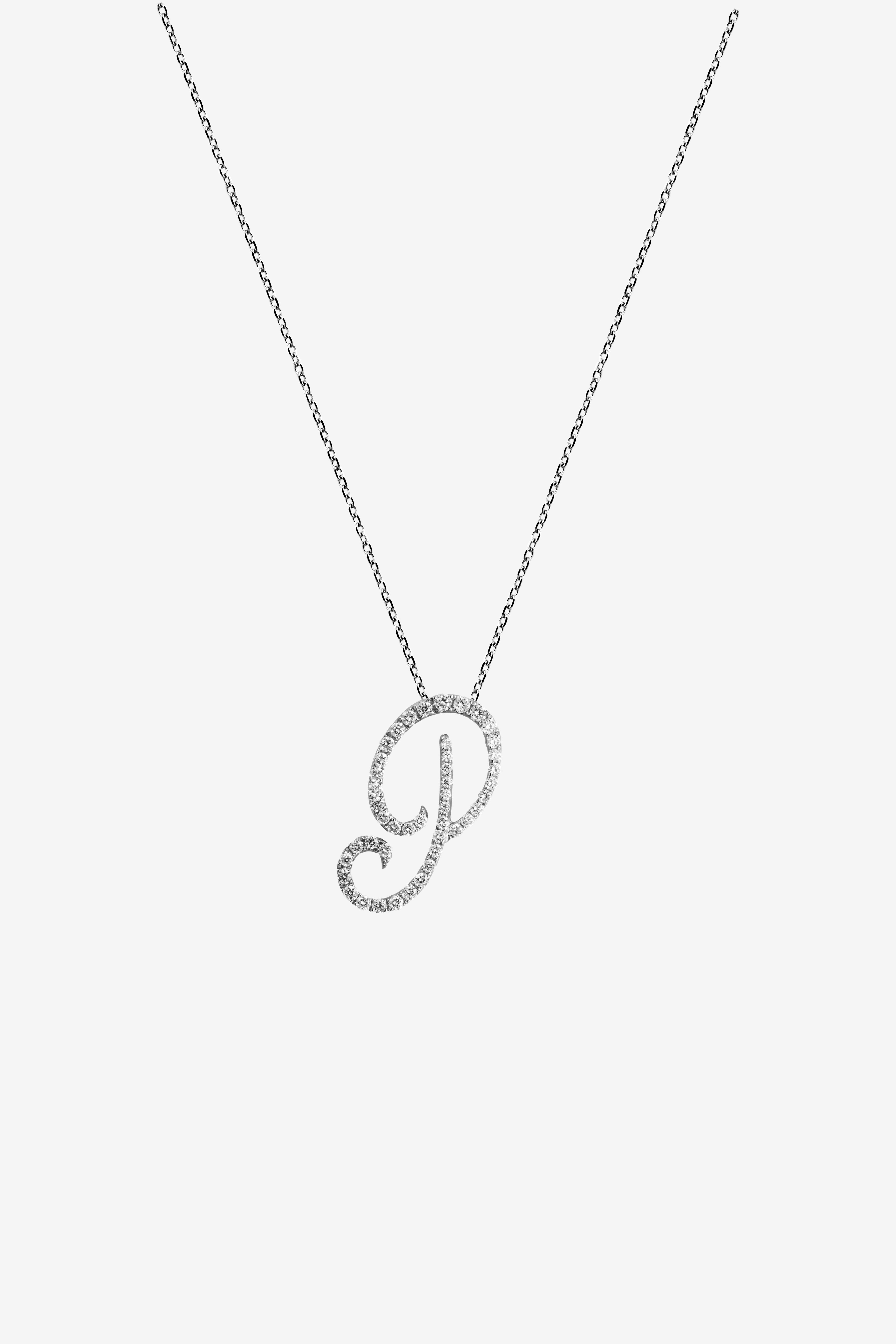 Pavé Initial Pendant – P