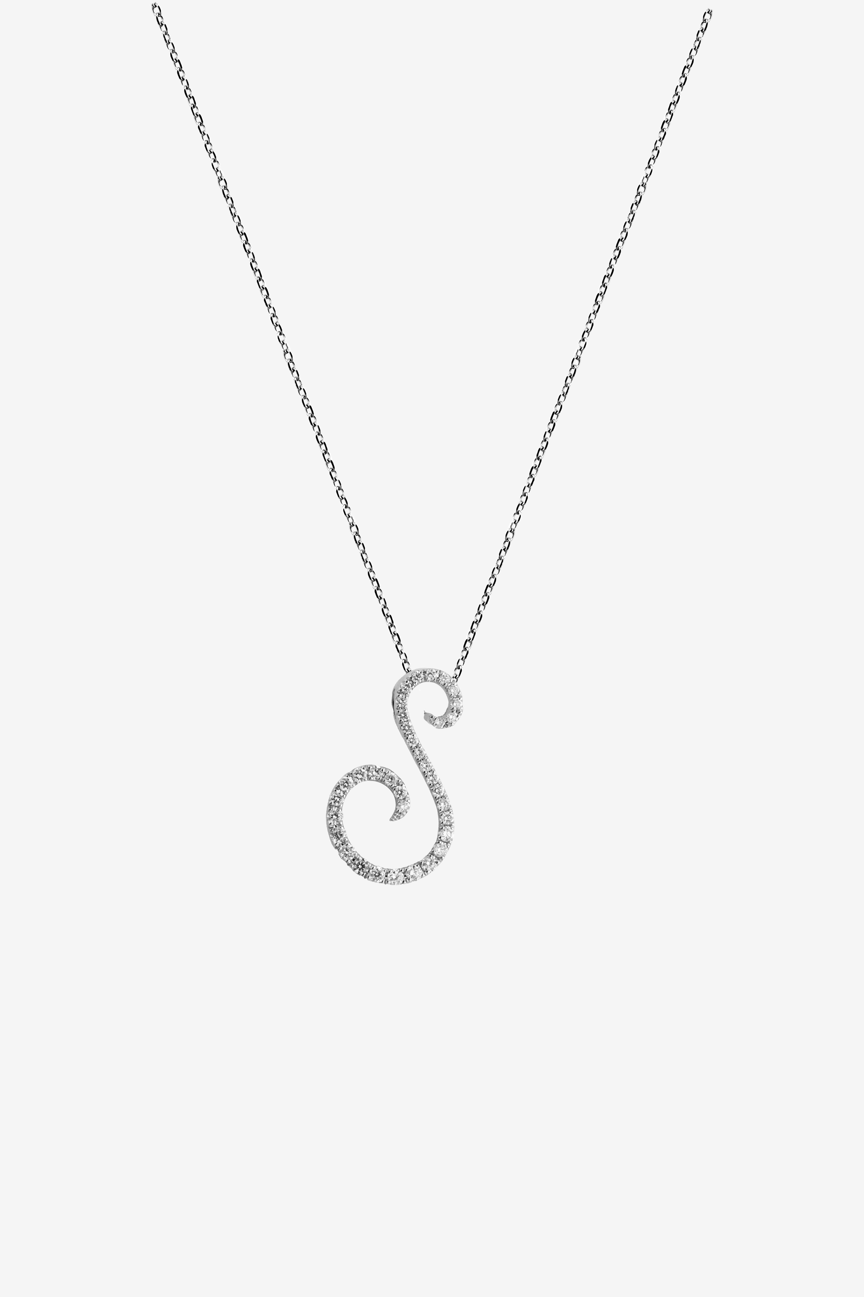 Pavé Initial Pendant – S