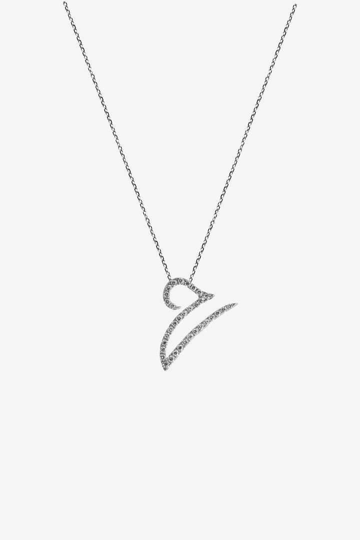Pavé Initial Pendant – V