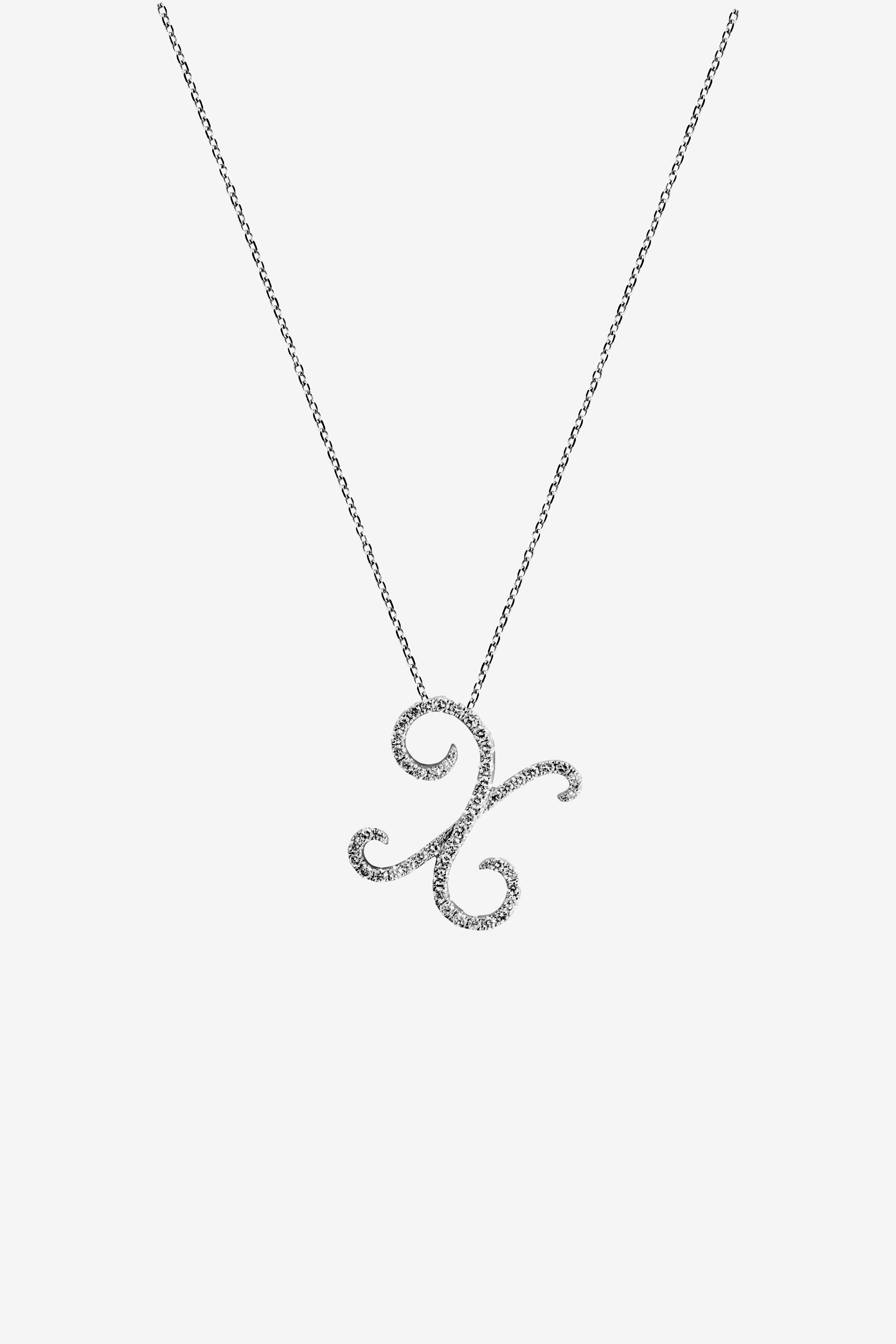 Pavé Initial Pendant – X