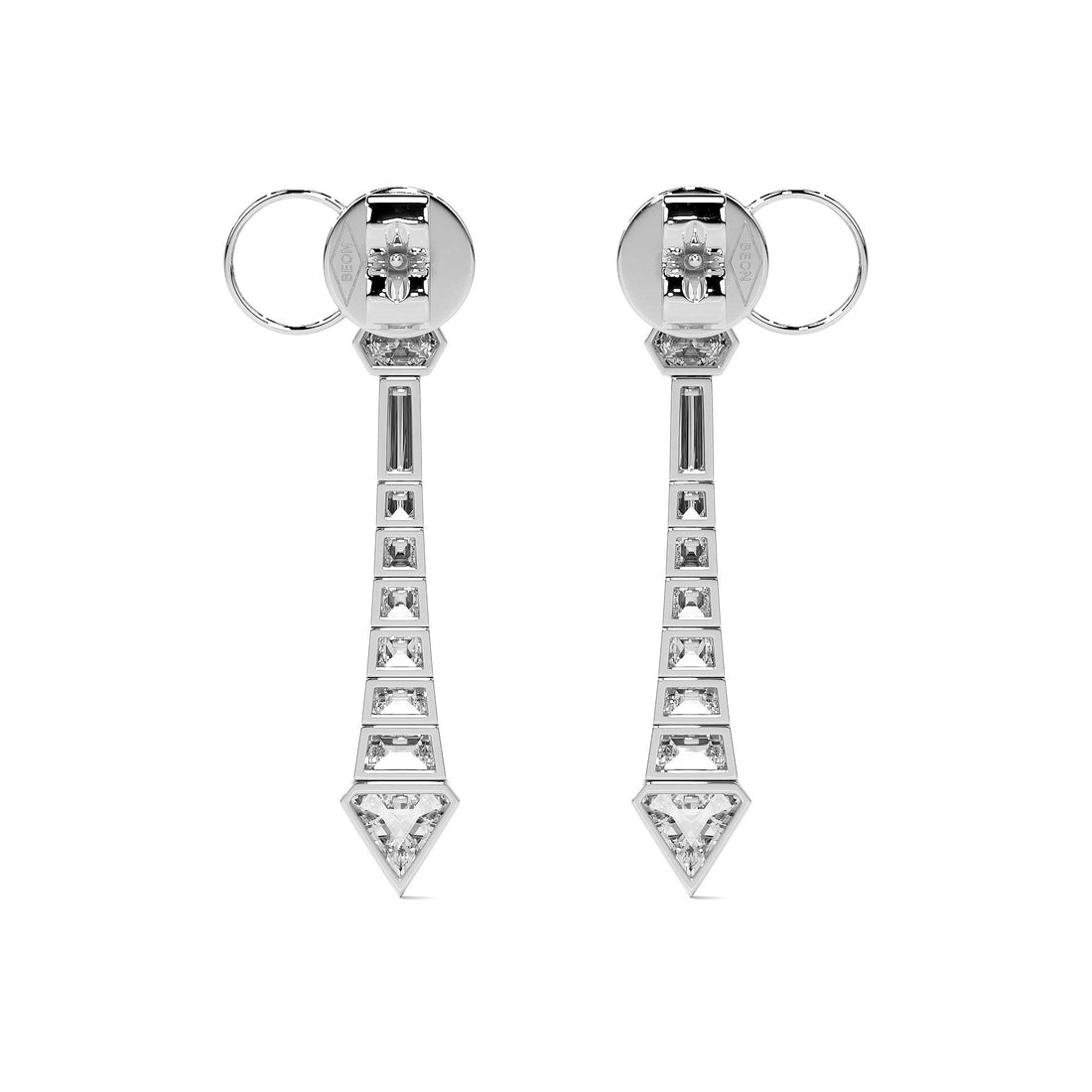 Hexa Apex Diamond Drop Earrings