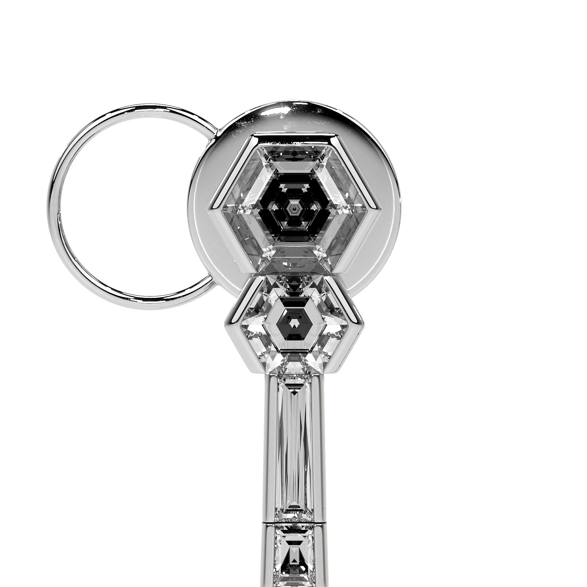 Hexa Apex Diamond Drop Earrings