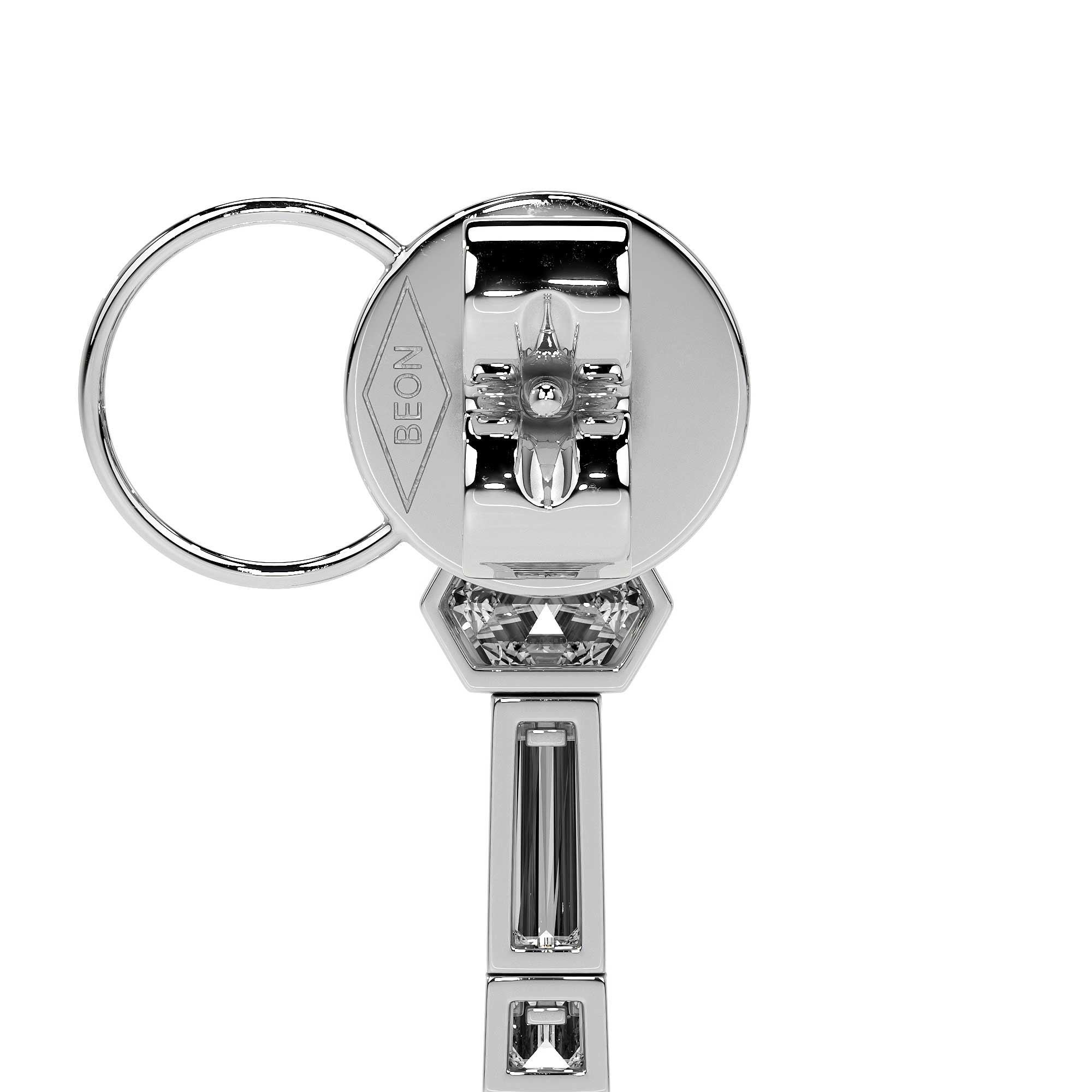 Hexa Apex Diamond Drop Earrings