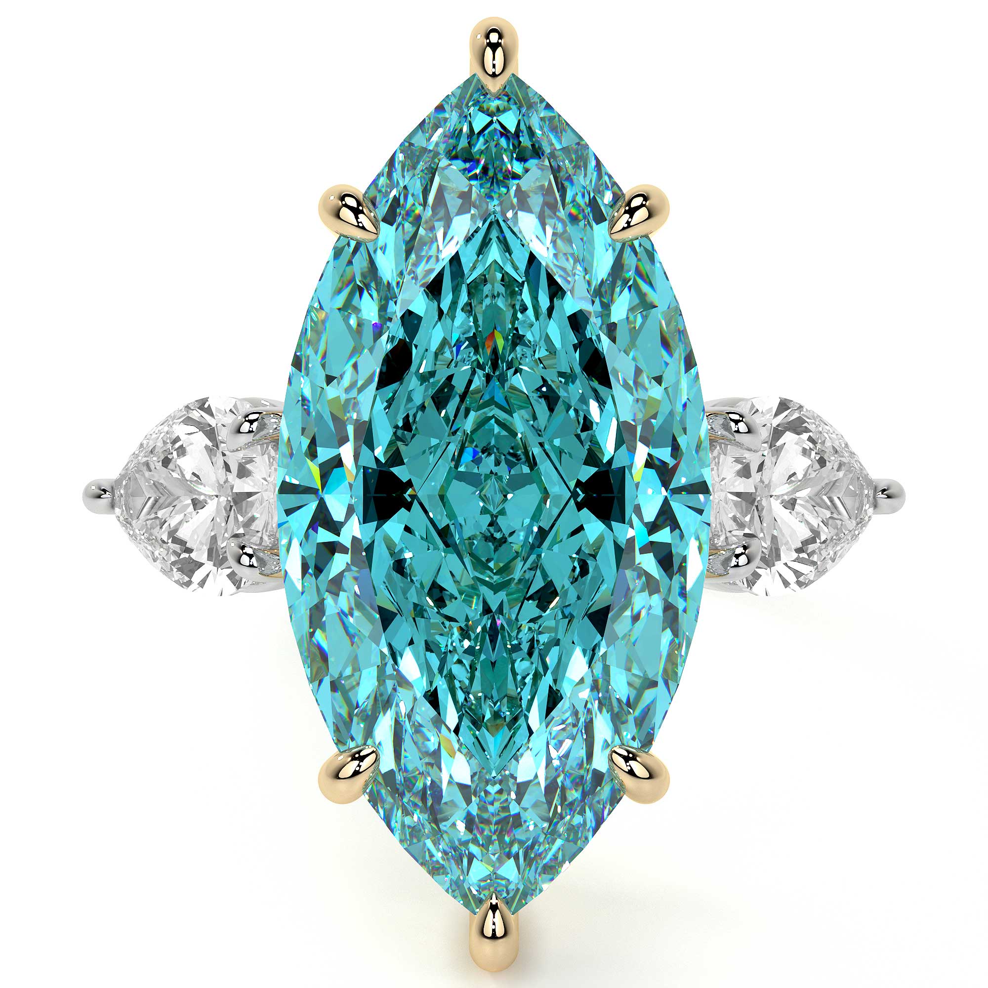 Diana Marquise Blue Diamond Ring