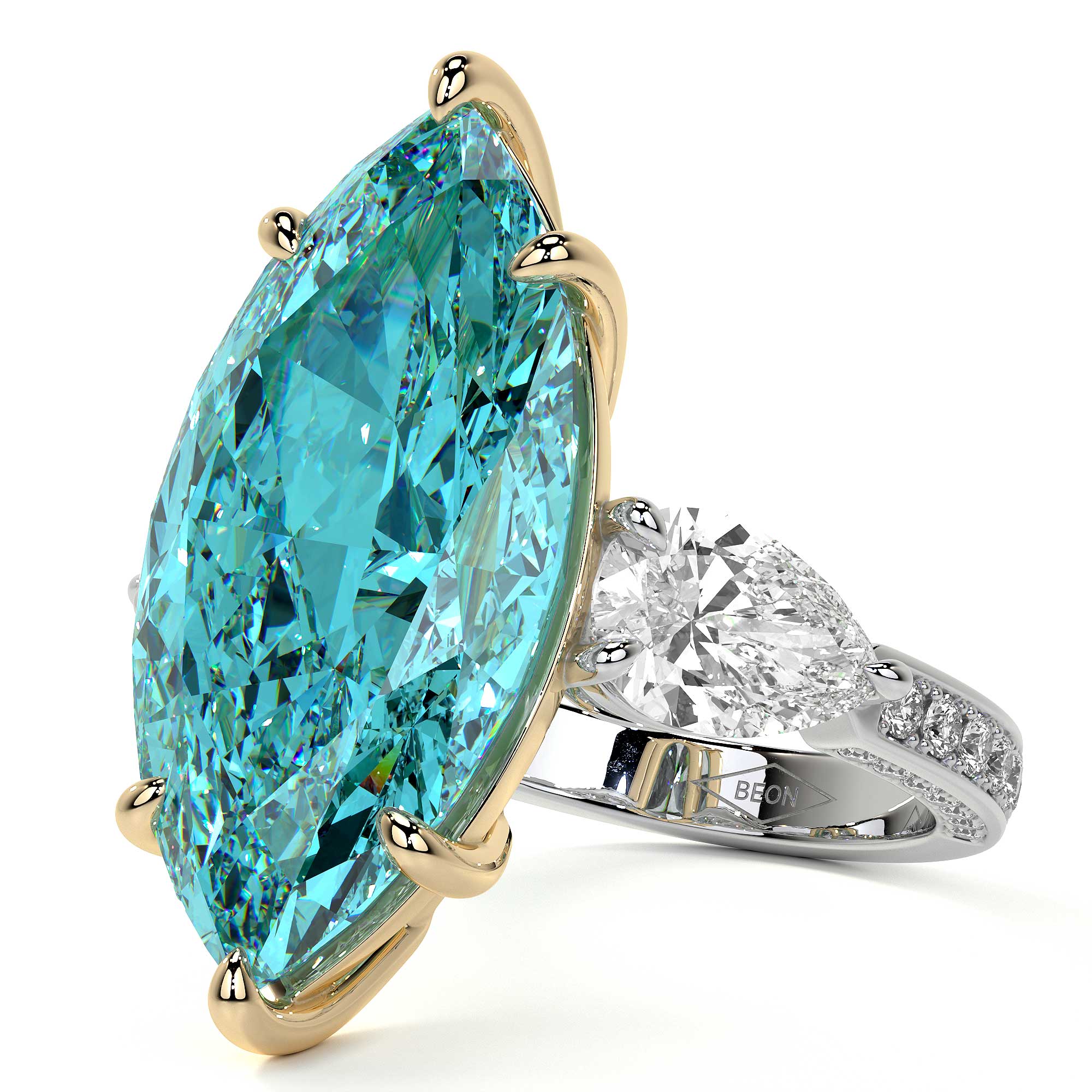 Diana Marquise Blue Diamond Ring