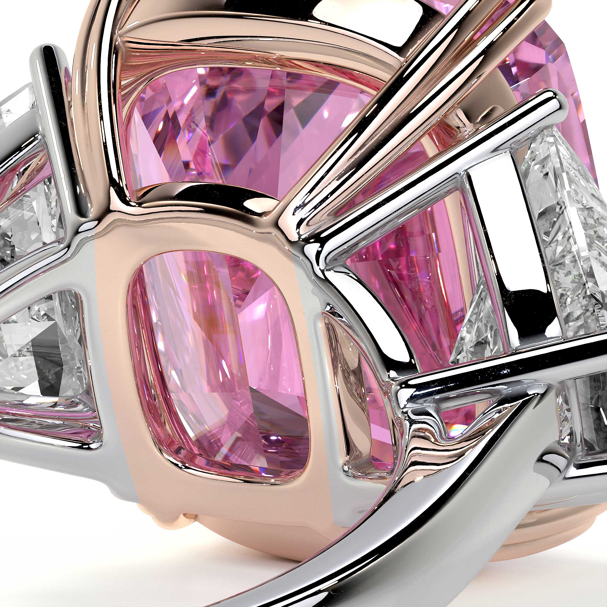 Josephine Cushion Pink Diamond Ring