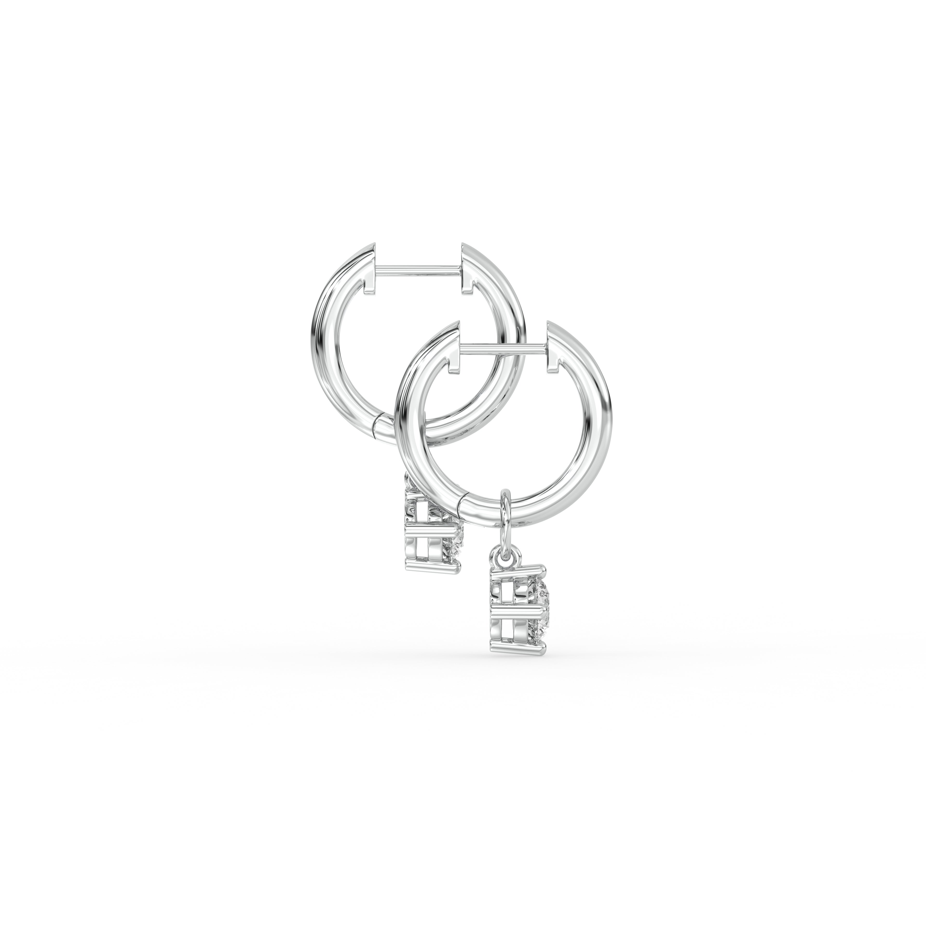 Minimalist Multiway Hoop Earrings with Round Drop
