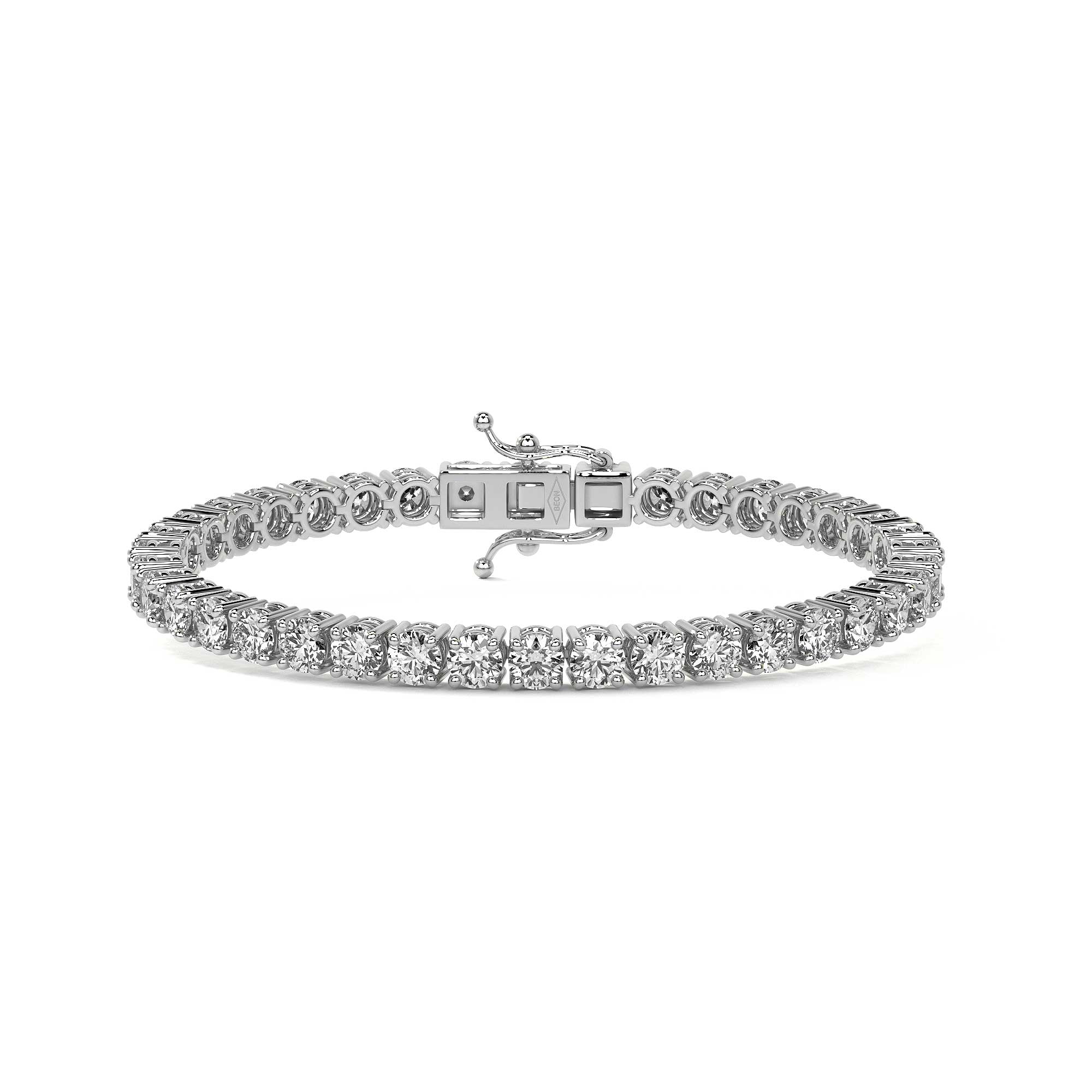 Quadra Round Diamond Tennis Bracelet