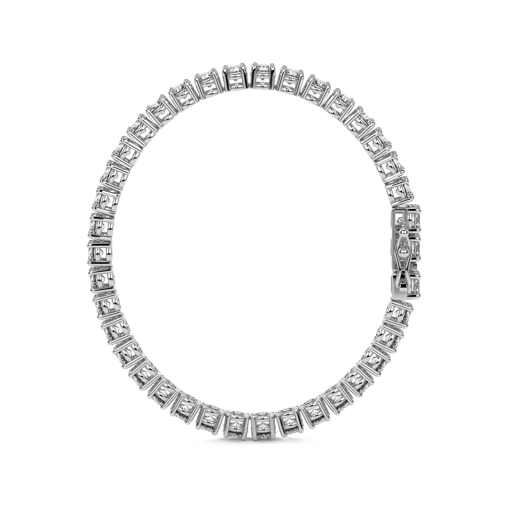 Quadra Round Diamond Tennis Bracelet