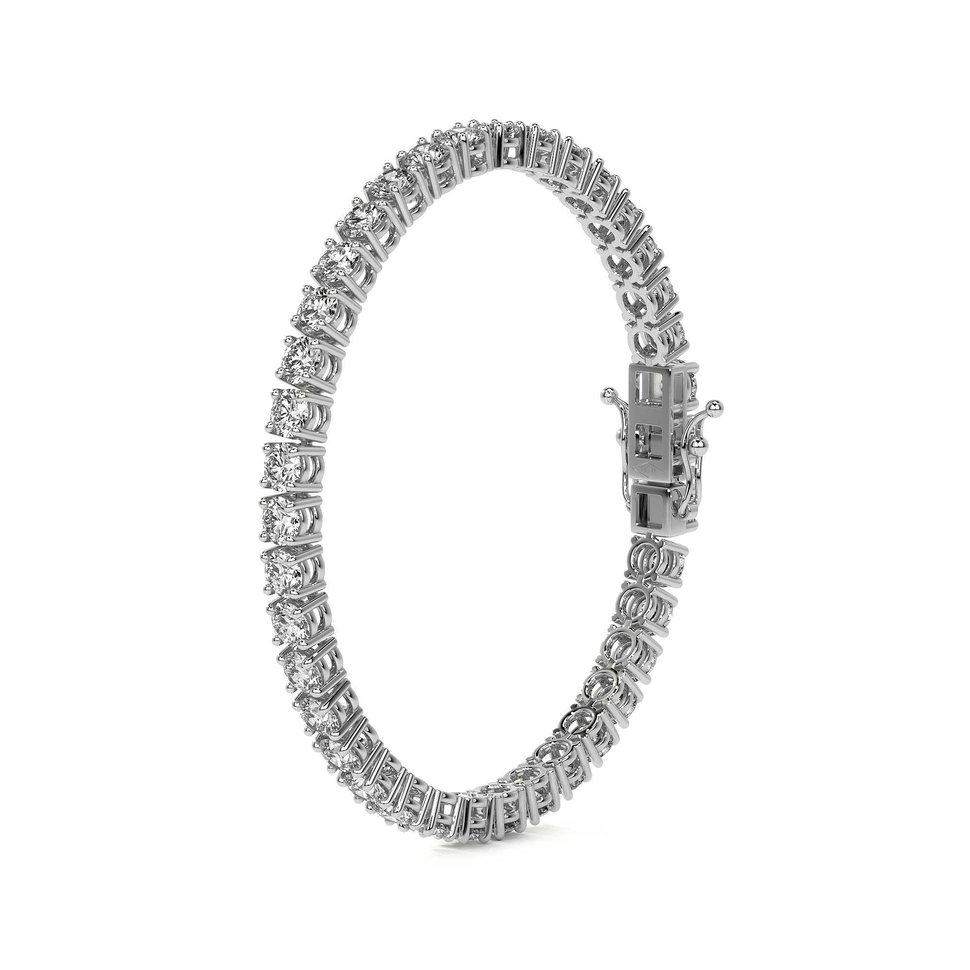 Quadra Round Diamond Tennis Bracelet