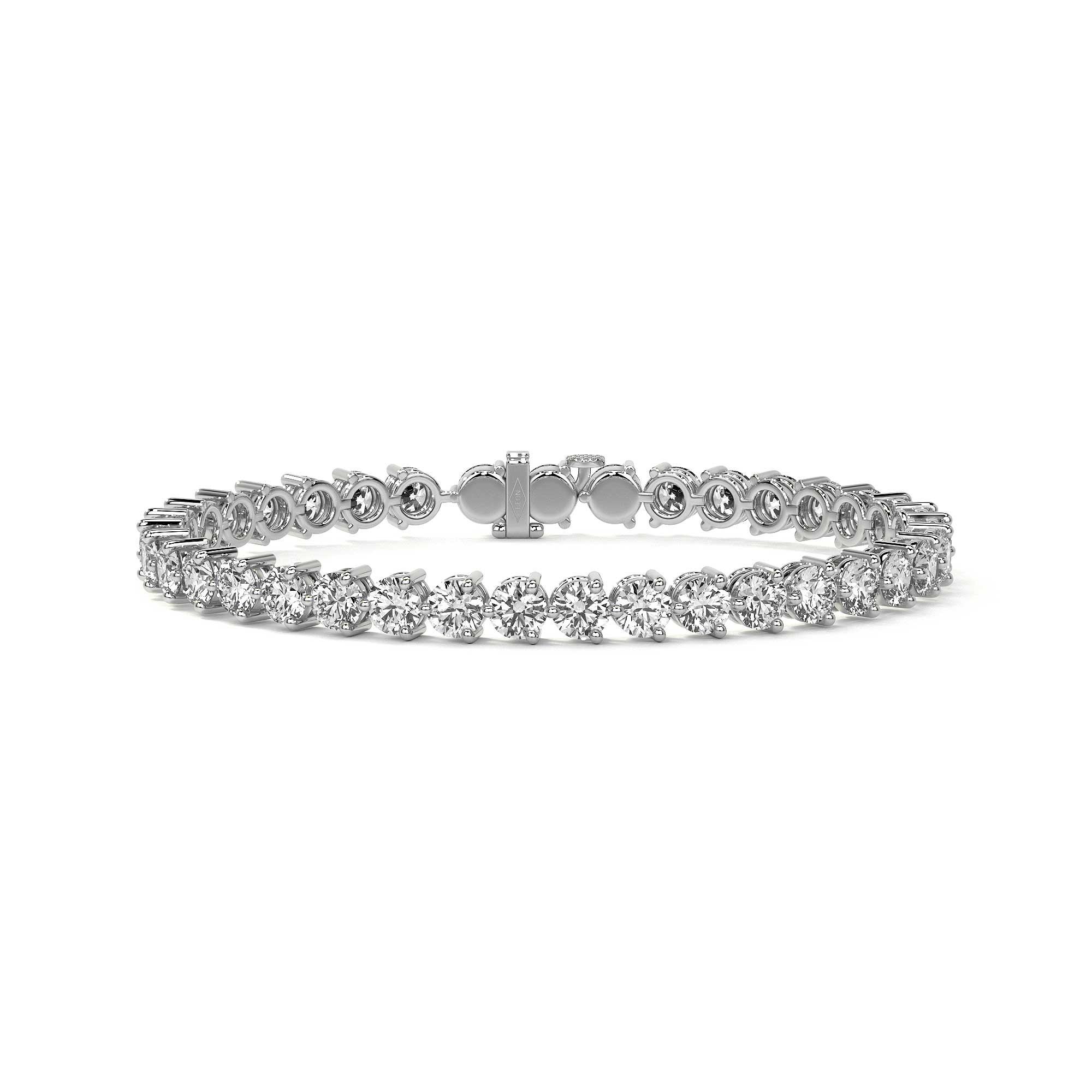 Trinity Round Diamond Tennis Bracelet