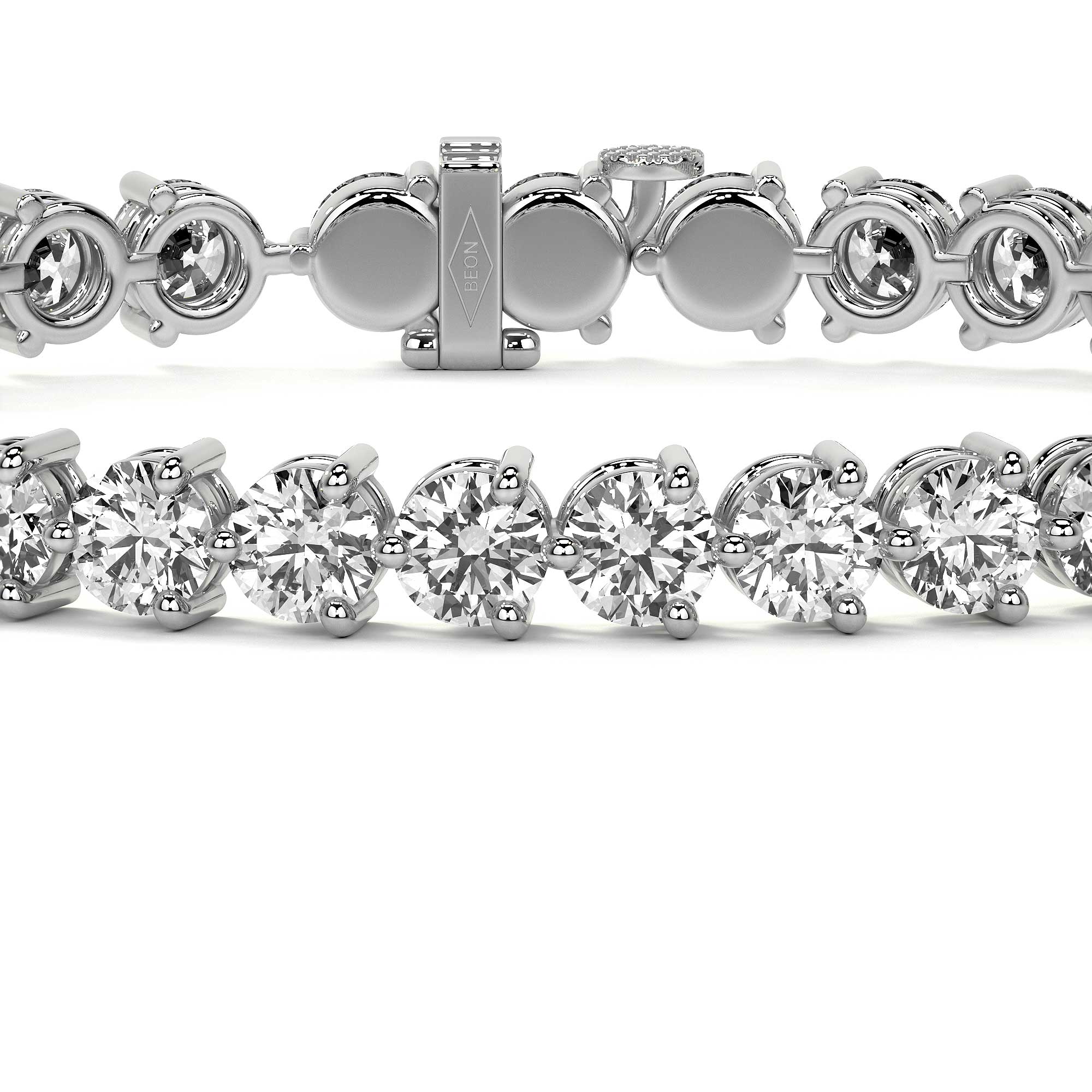 Trinity Round Diamond Tennis Bracelet
