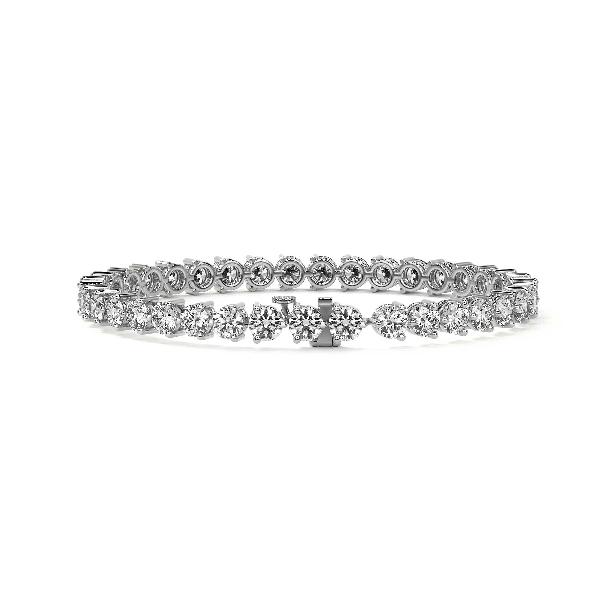 Trinity Round Diamond Tennis Bracelet