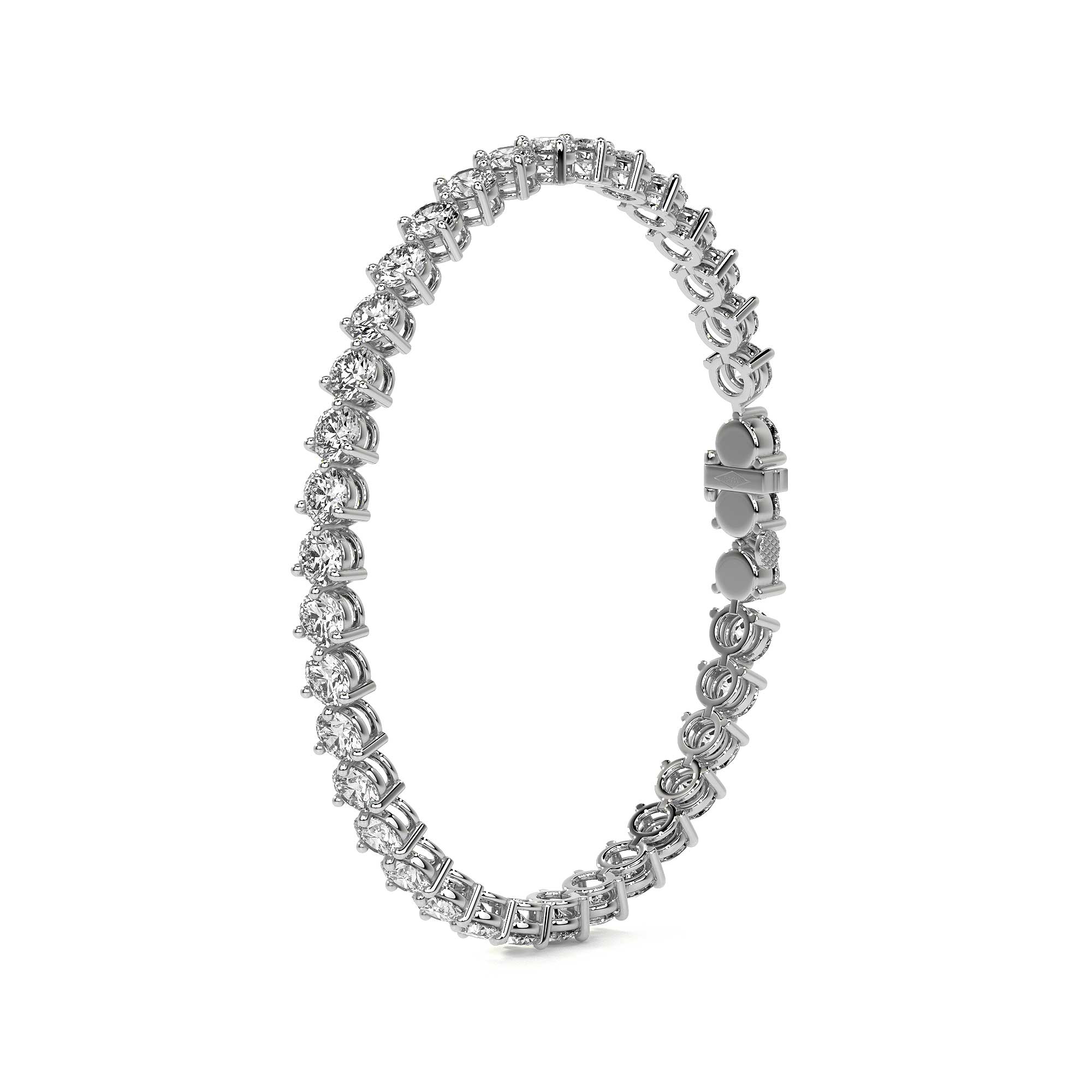 Trinity Round Diamond Tennis Bracelet