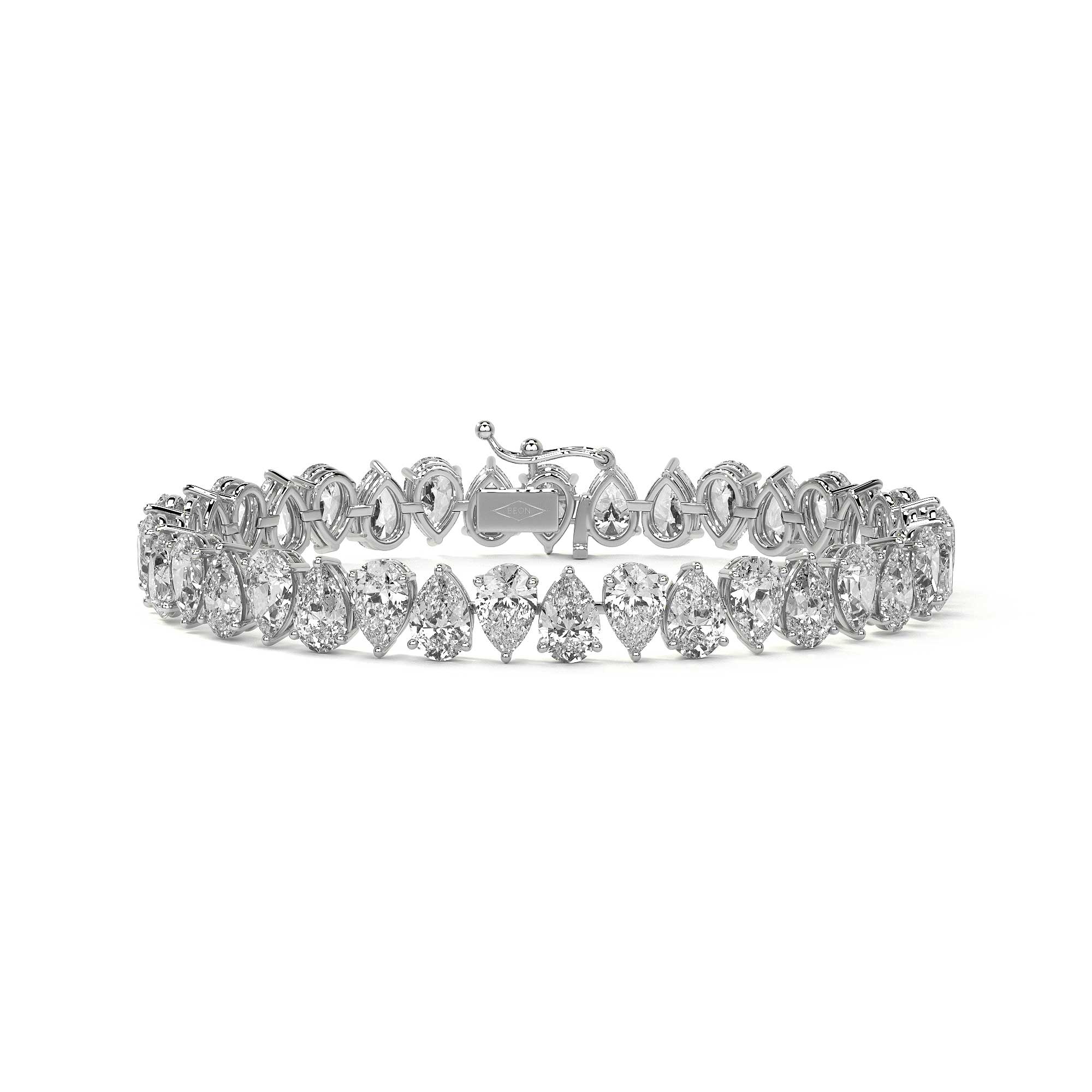 Eclipse Pear Diamond Tennis Bracelet