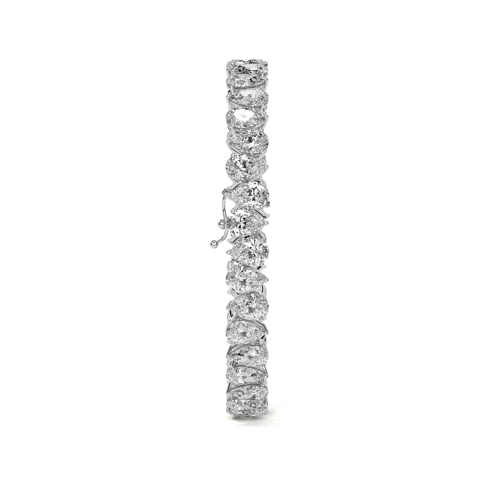 Eclipse Pear Diamond Tennis Bracelet