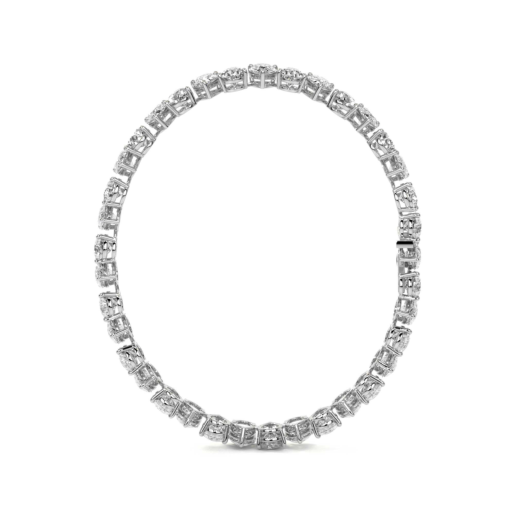 Eclipse Pear Diamond Tennis Bracelet