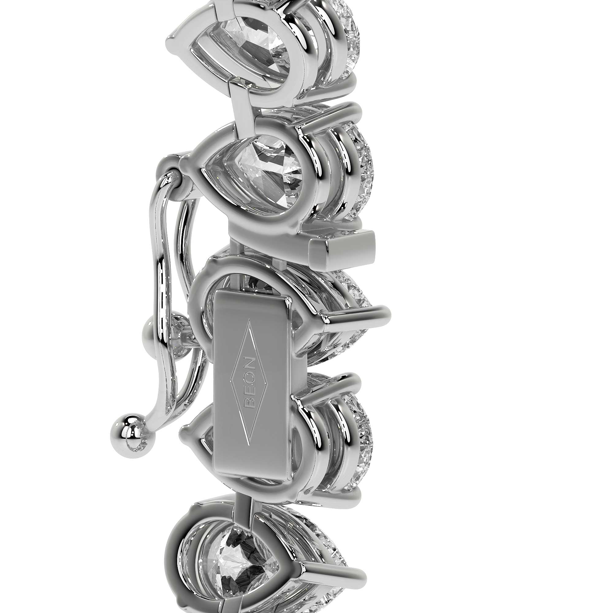 Eclipse Pear Diamond Tennis Bracelet