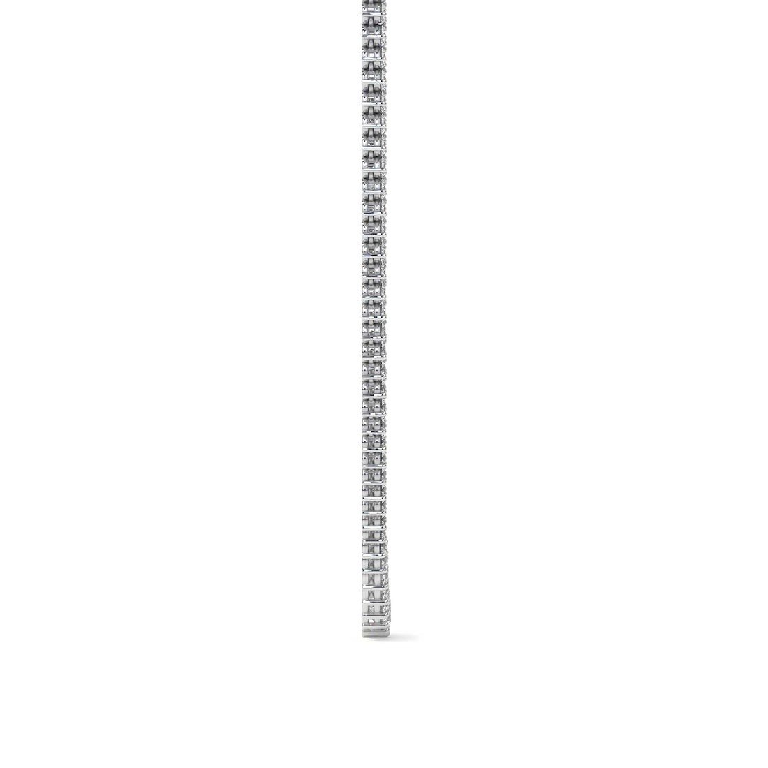 Tapered Trinity Round Diamond Tennis Necklace