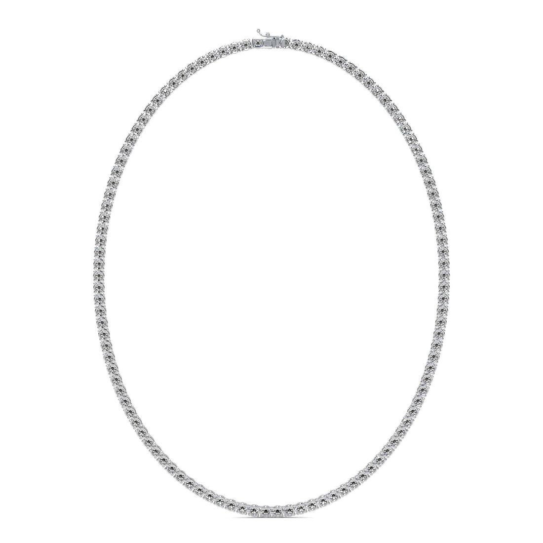Classic Quadra Round Diamond Tennis Necklace