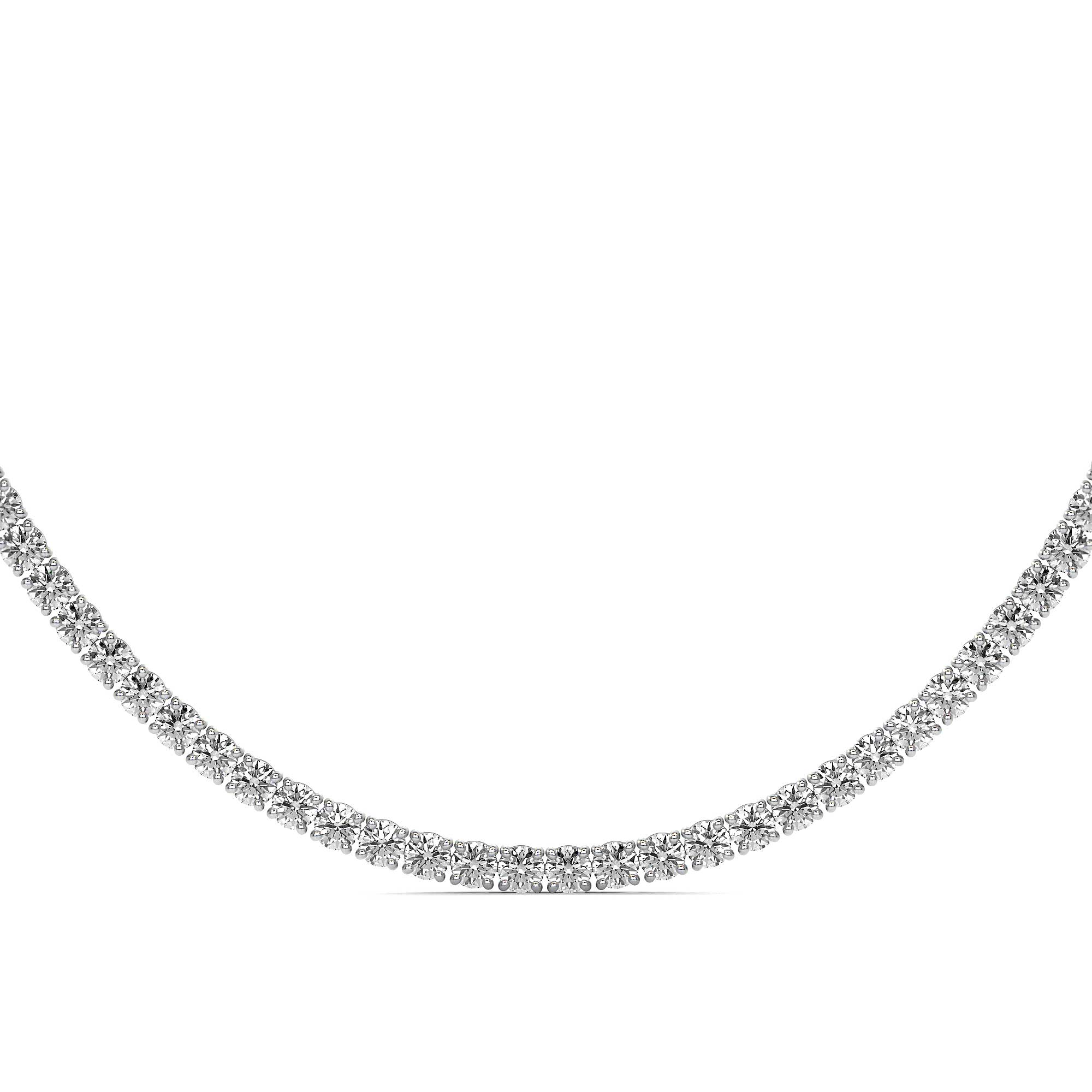 Classic Quadra Round Diamond Tennis Necklace