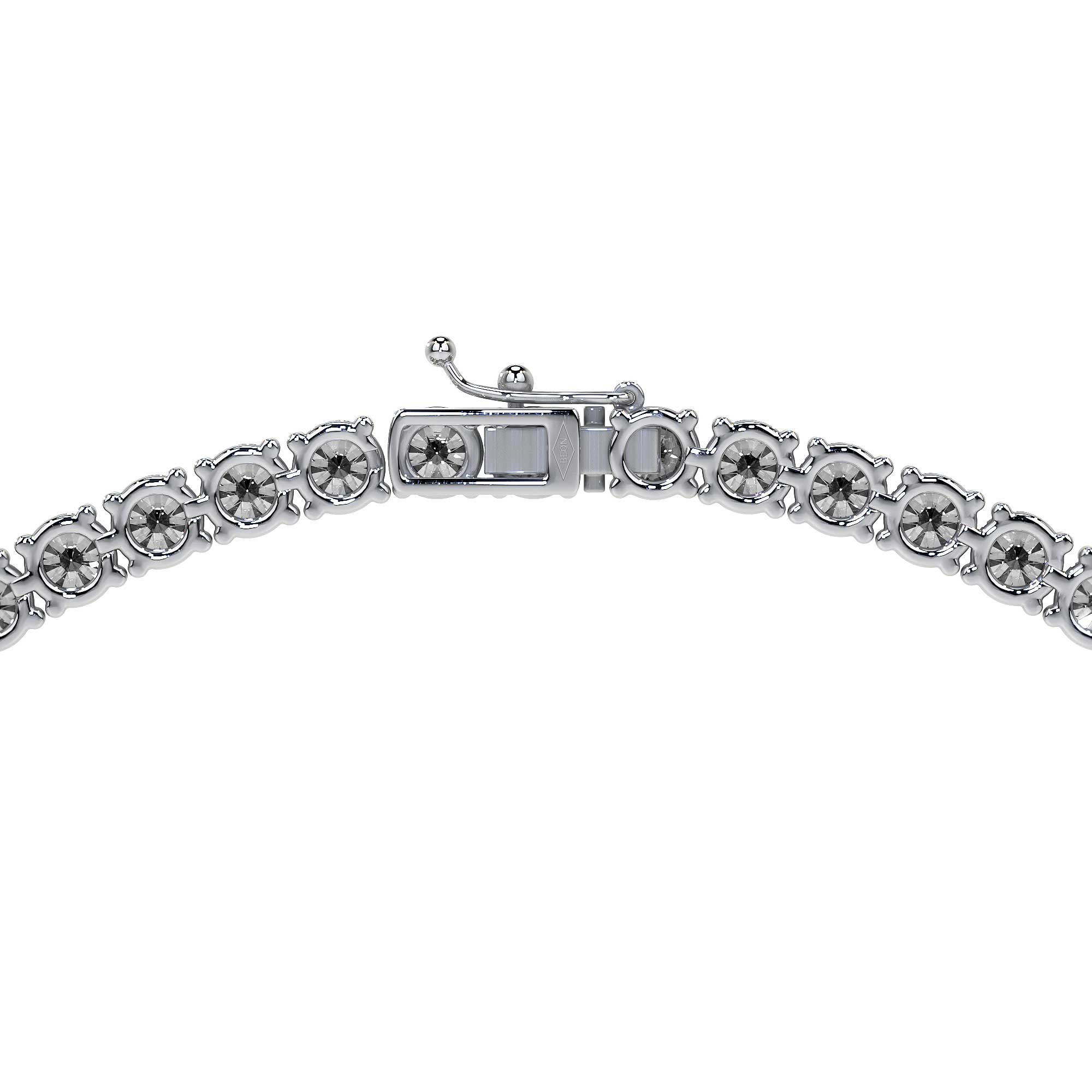 Classic Quadra Round Diamond Tennis Necklace