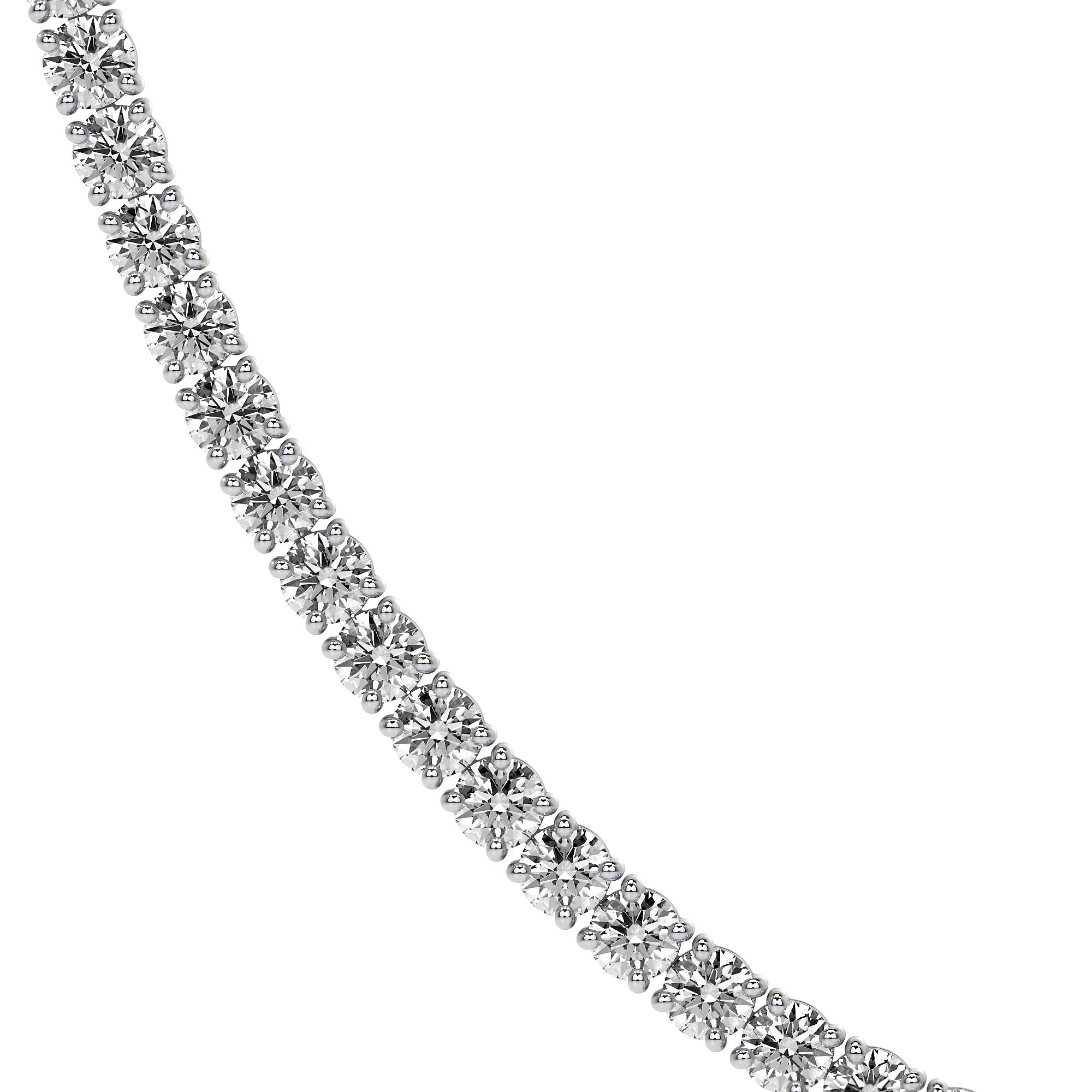 Classic Quadra Round Diamond Tennis Necklace