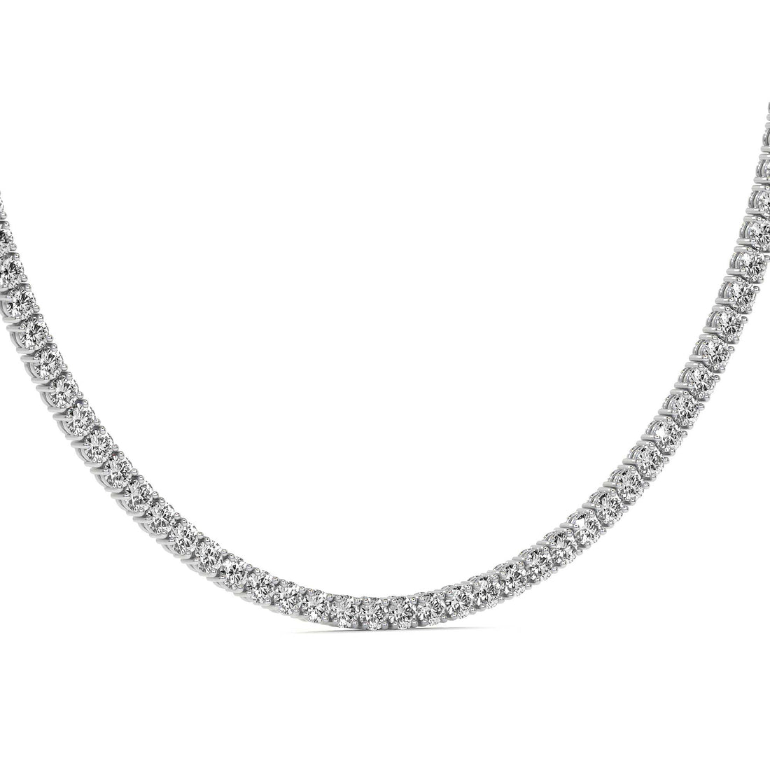 Classic Quadra Round Diamond Tennis Necklace