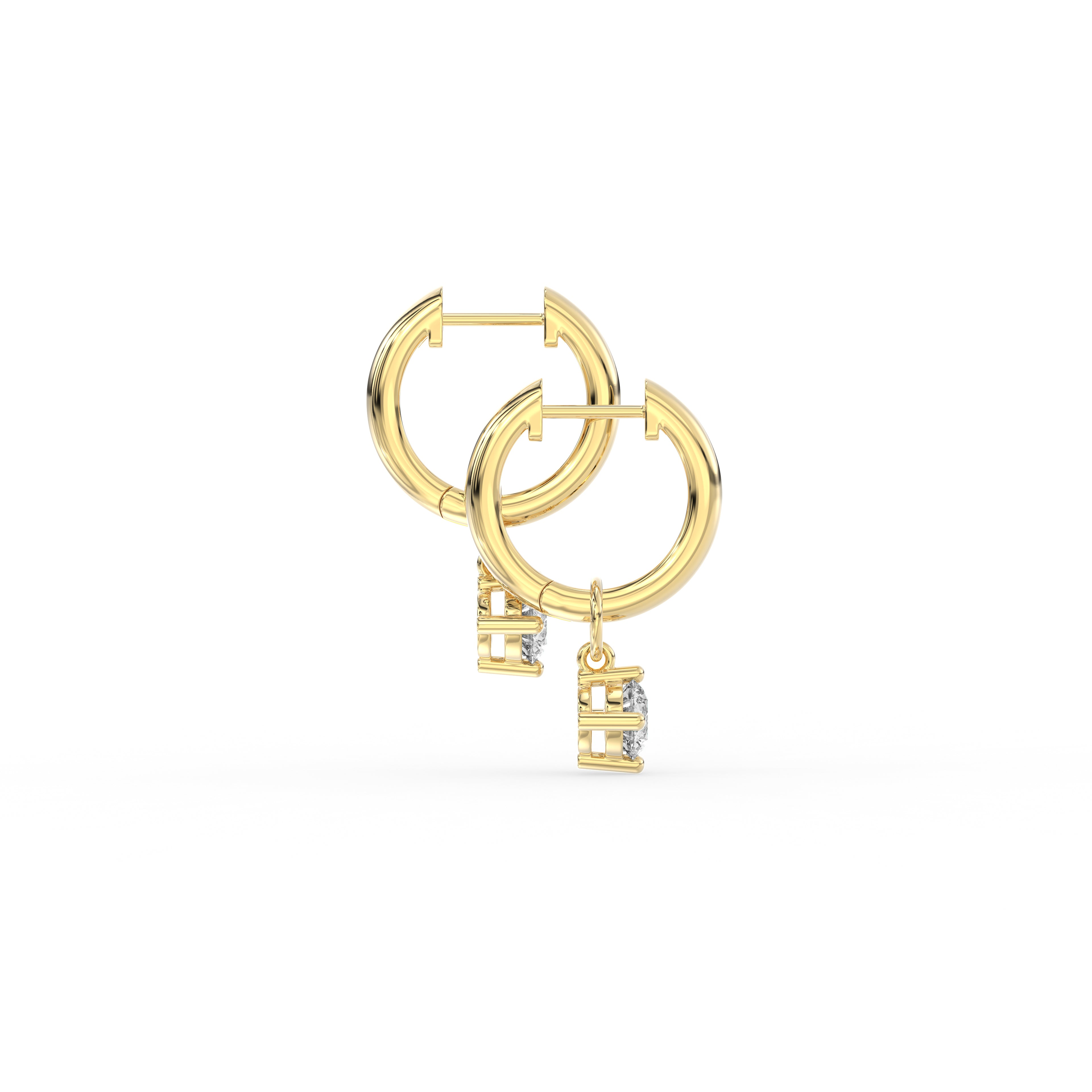 Minimalist Multiway Hoop Earrings with Round Drop