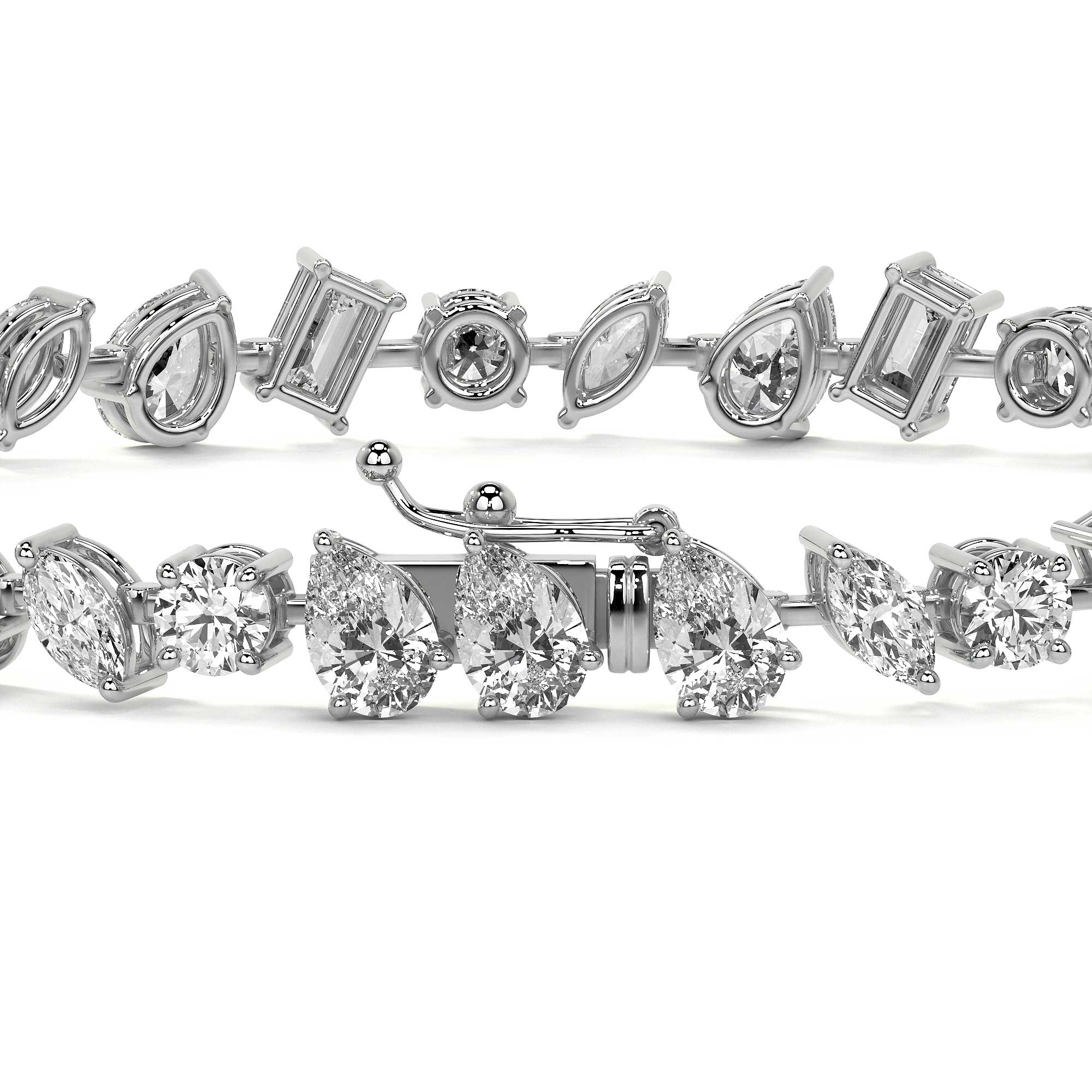 Fancy Diamond Tennis Bracelet