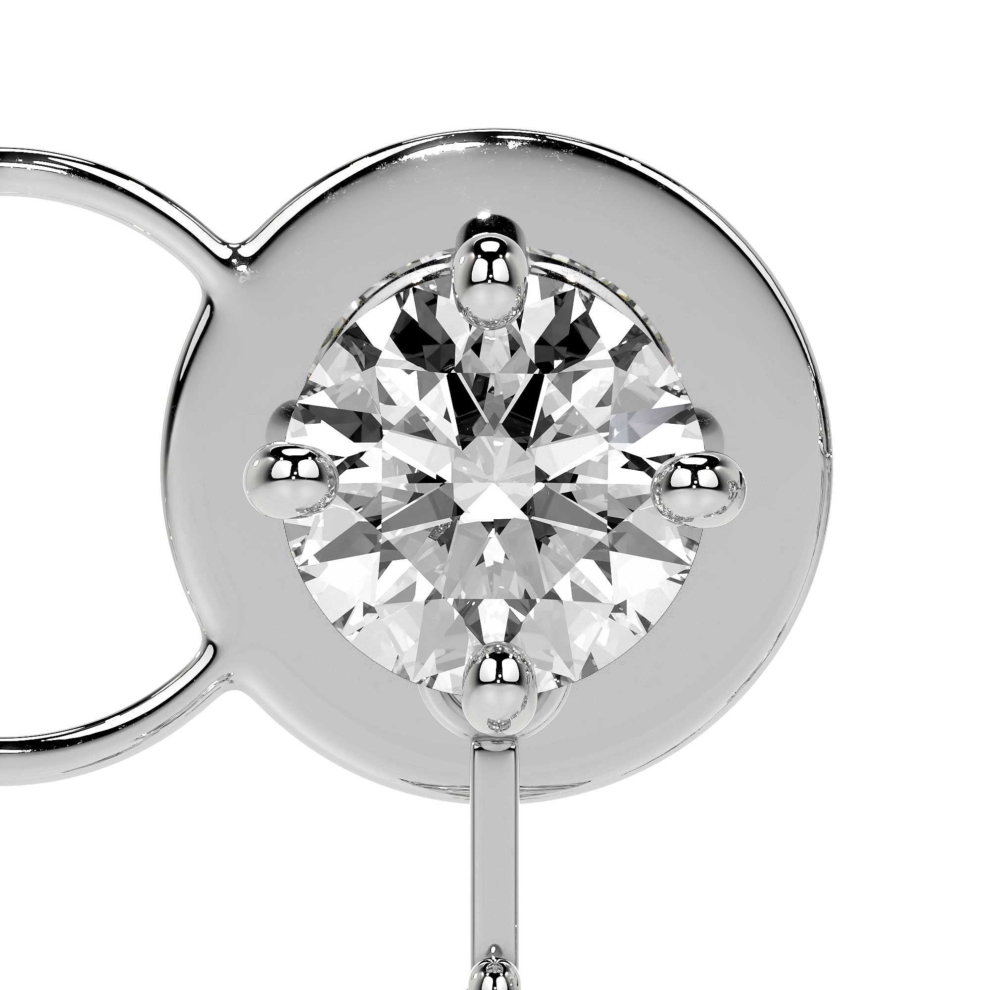 Fancy Diamond Drop Stud Earrings