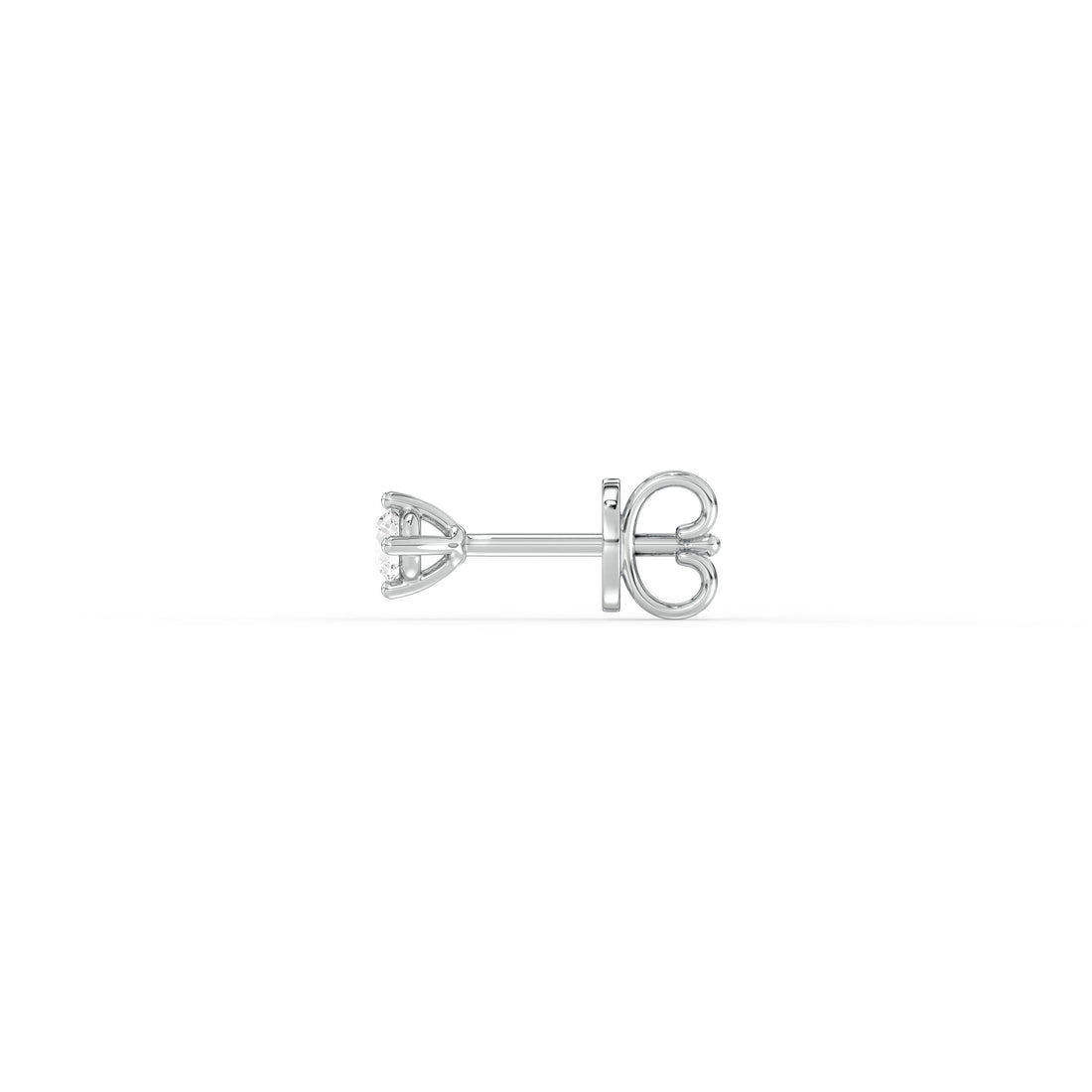 ROUND DIAMOND PLATINUM EAR STUDS - ( 0.34CT) showcasing the elegant design and brilliant diamonds.