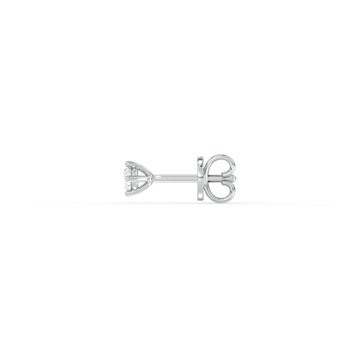 ROUND DIAMOND PLATINUM EAR STUDS - ( 0.34CT) showcasing the elegant design and brilliant diamonds.