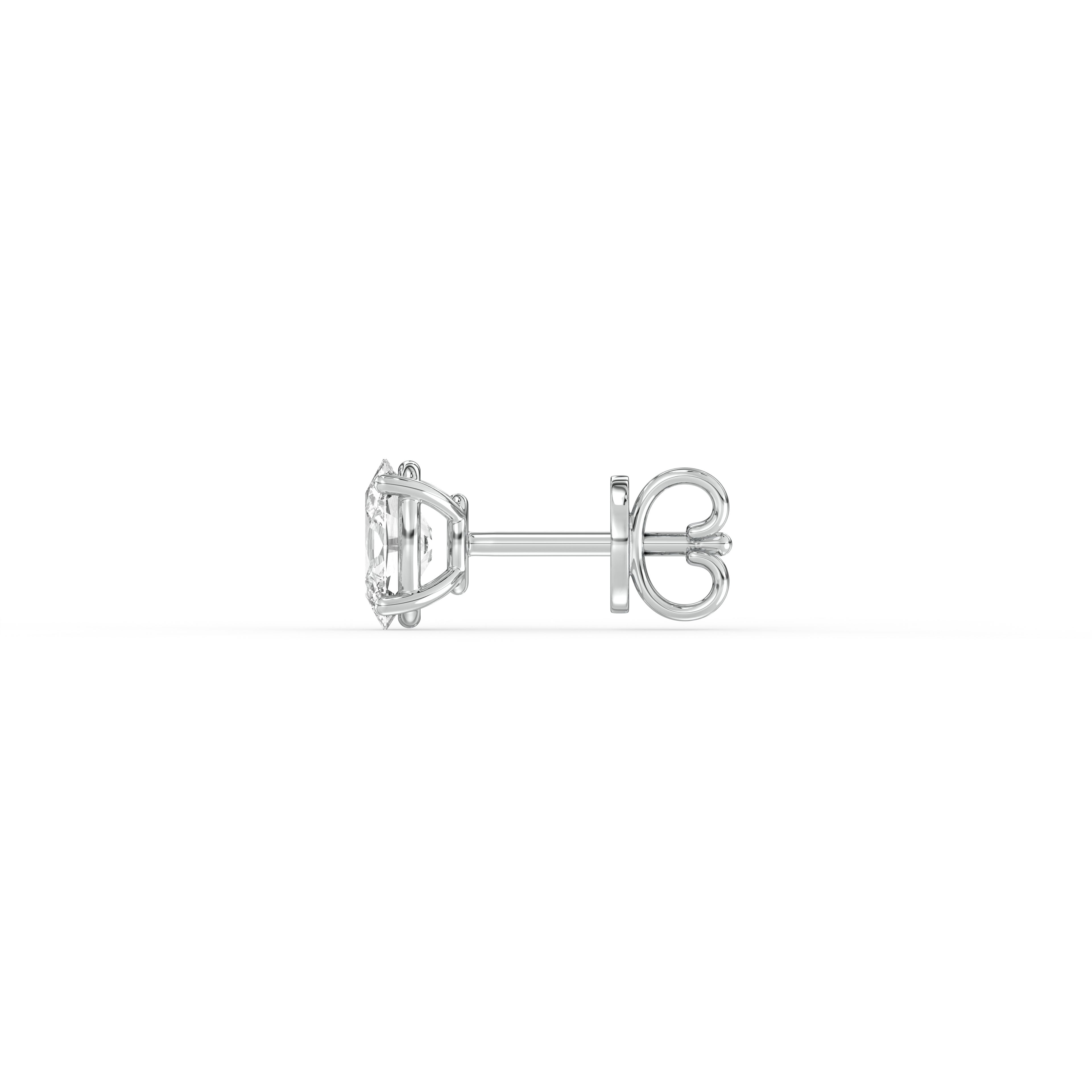 OVAL DIAMOND PLATINUM EAR STUDS - ( 0.72CT) showcasing elegant design and brilliance in platinum.