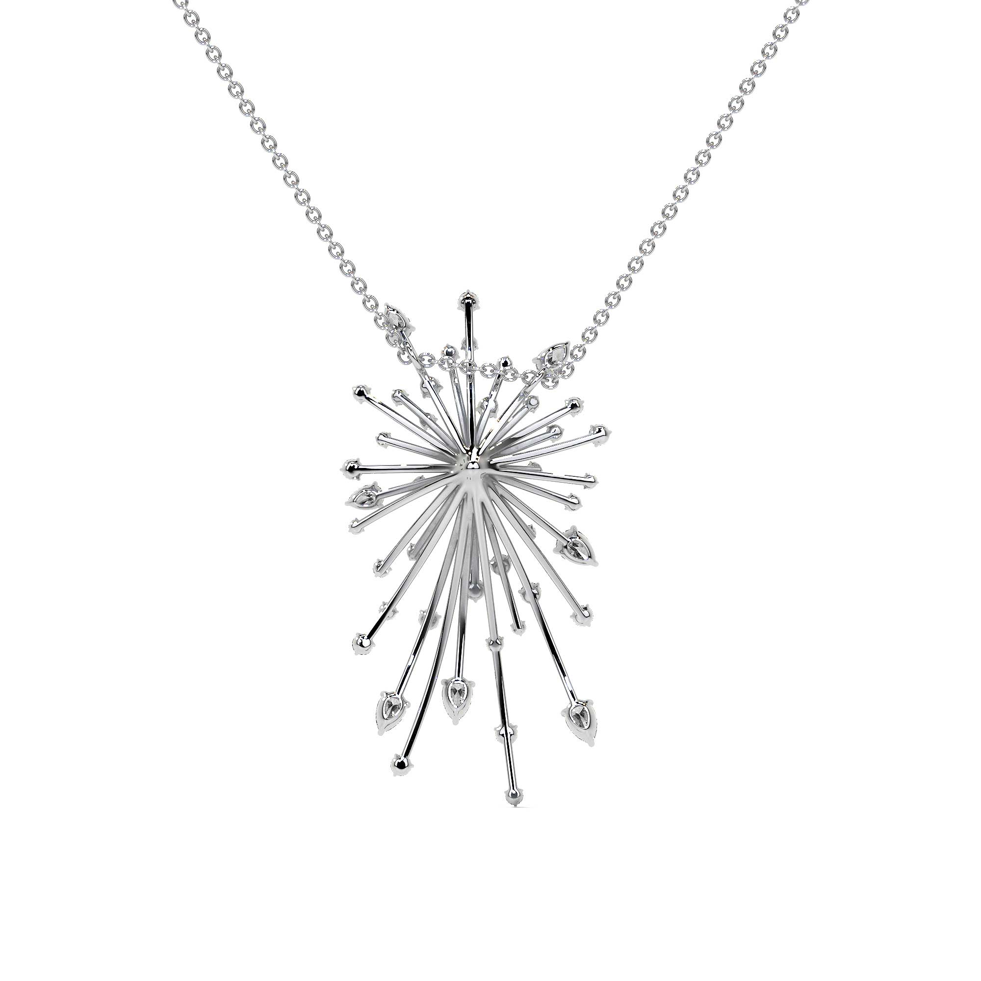 Firework Diamond Pendant Necklace