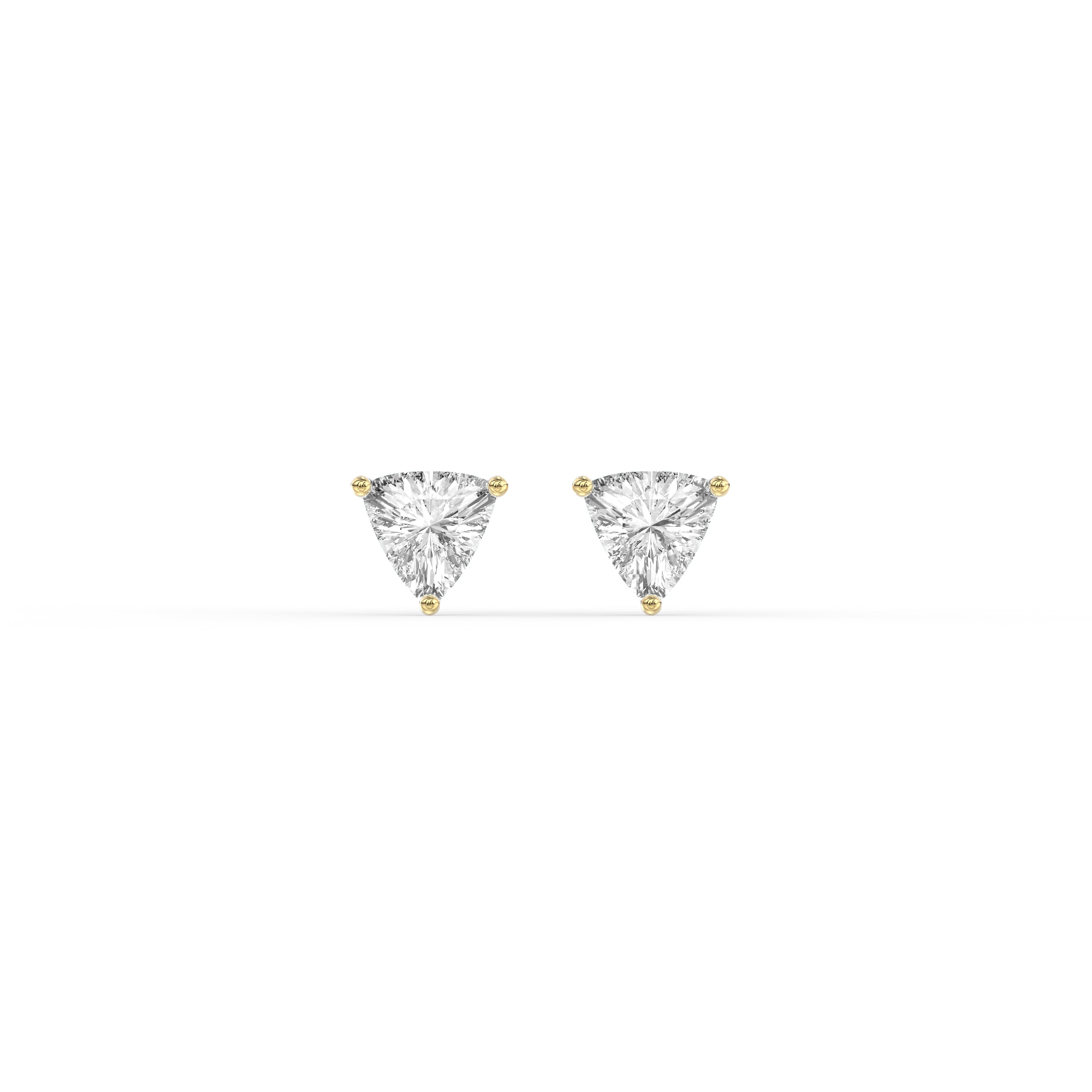 Modern Trillion Diamond Stud Earrings