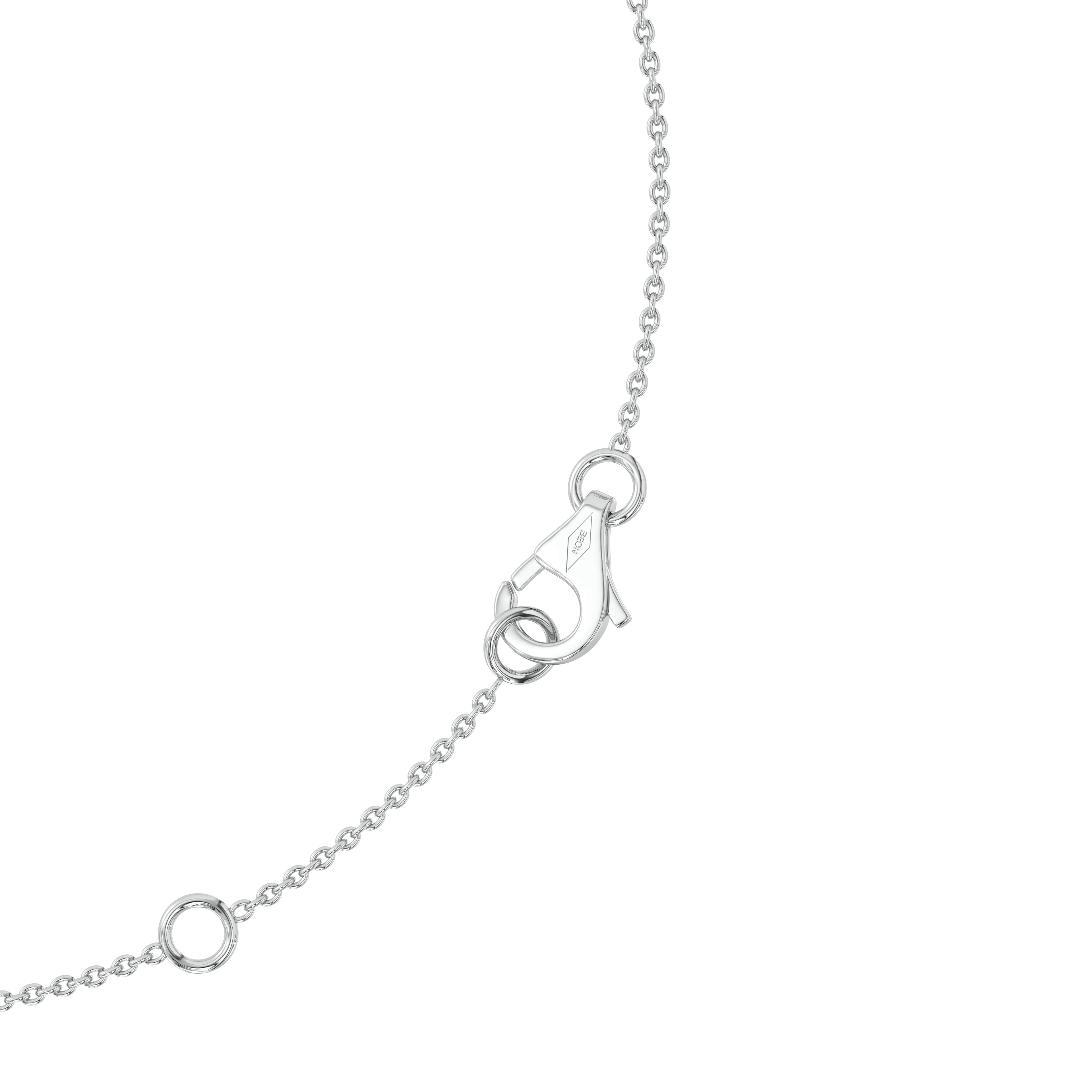 Minimalist Emerald Diamond Necklace