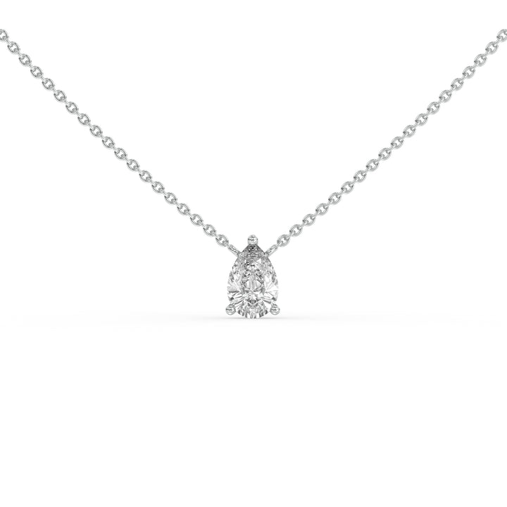 Minimalist Pear Diamond Necklace