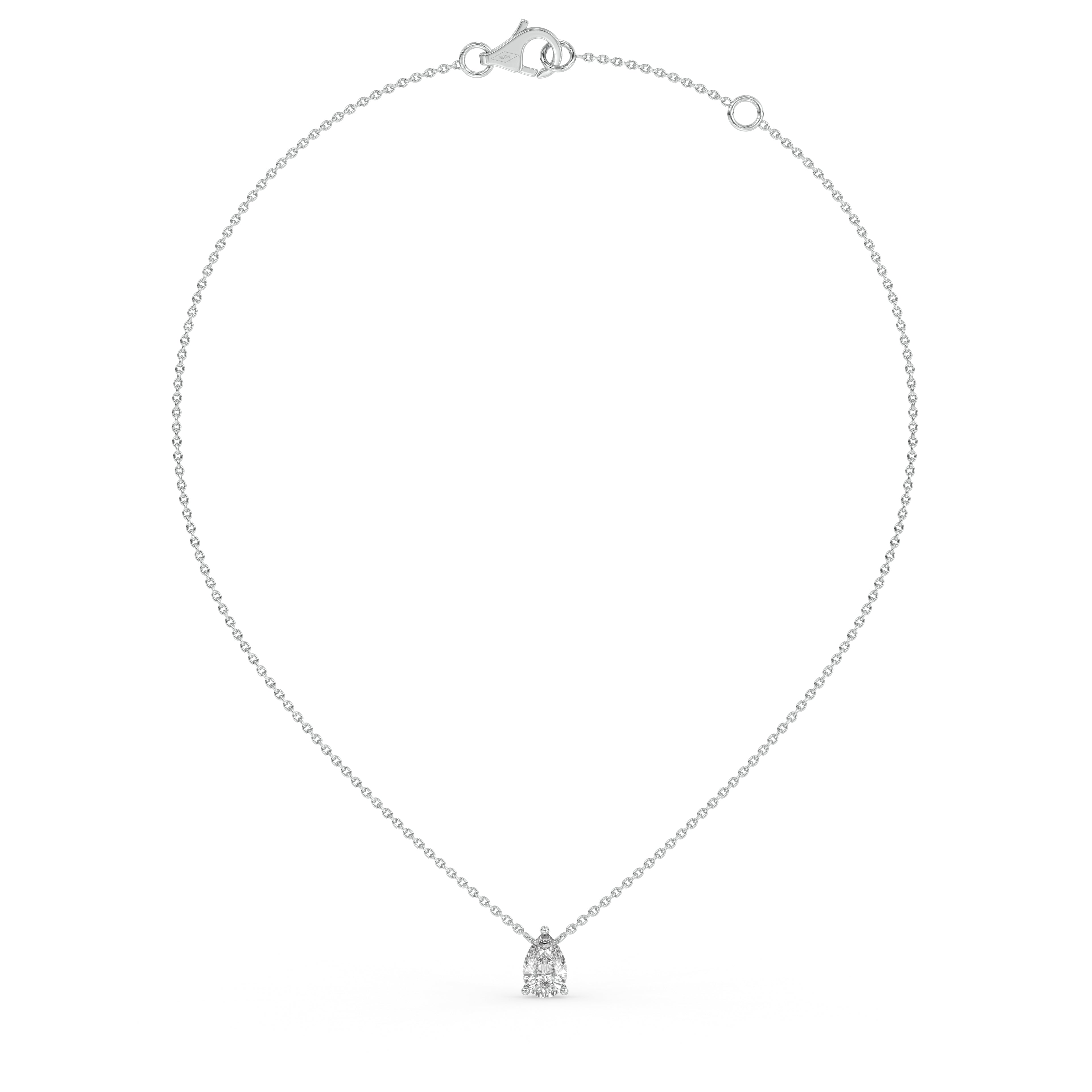 Minimalist Pear Diamond Necklace