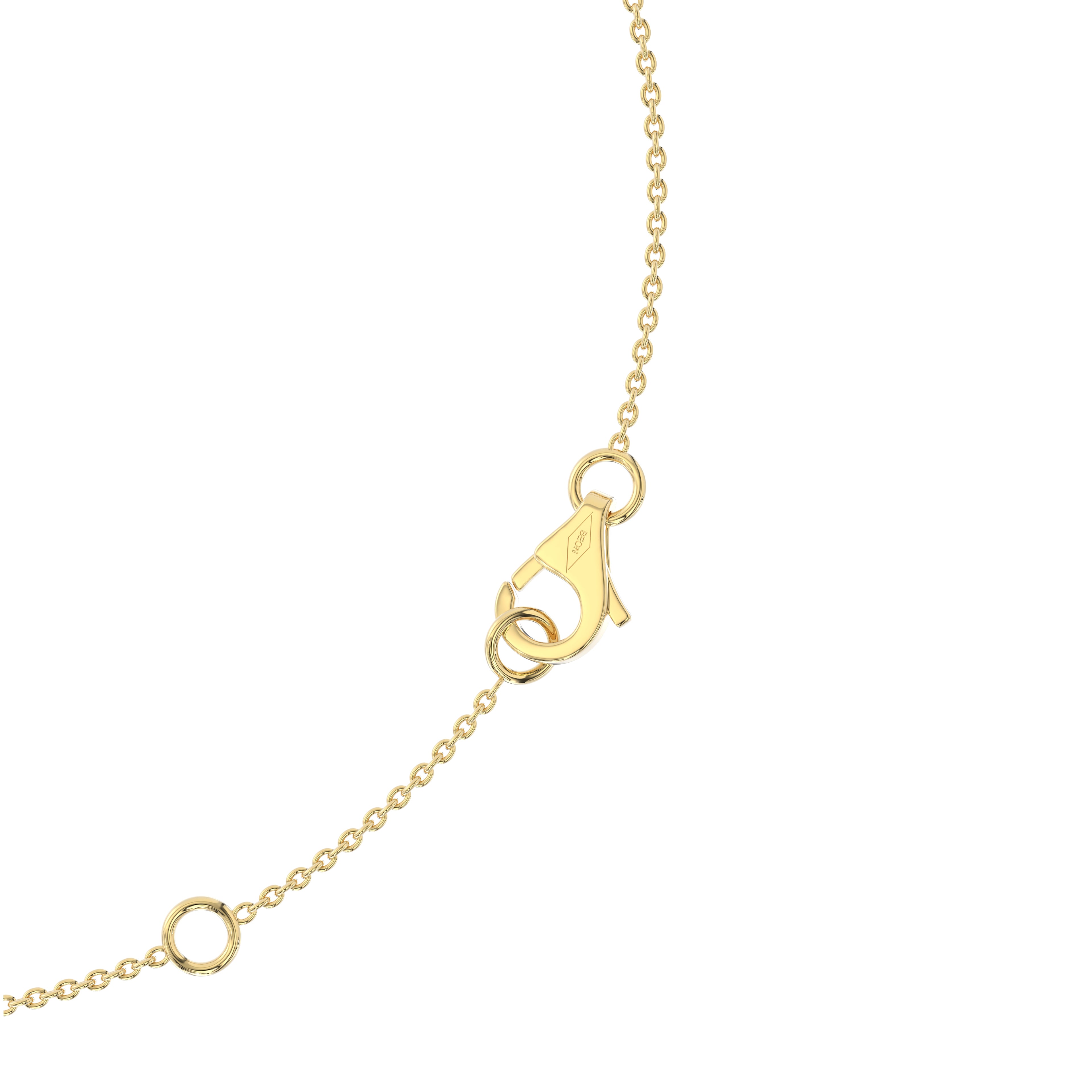 Minimalist Emerald Diamond Necklace