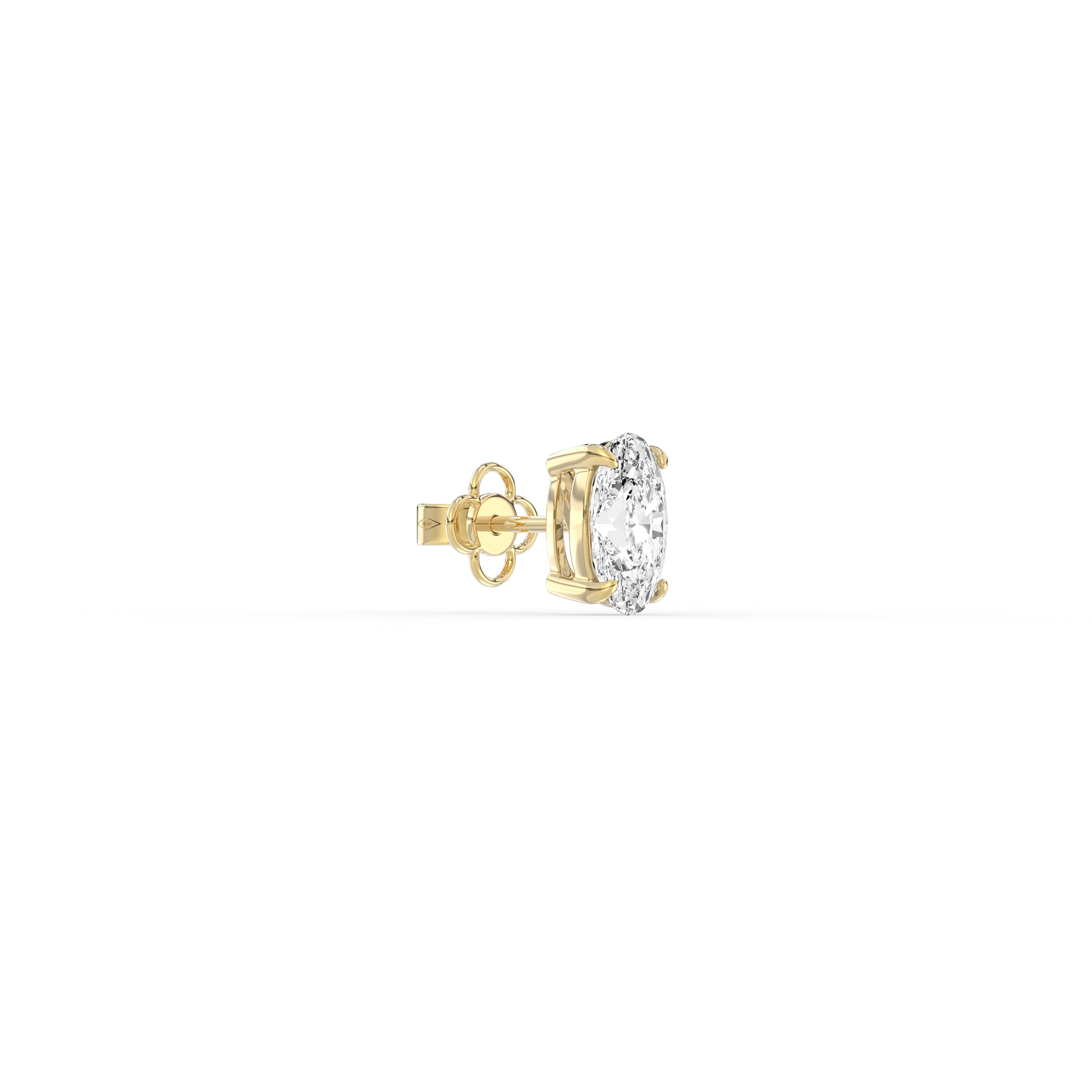 Refined Oval Diamond Earrings - (0.6ct)