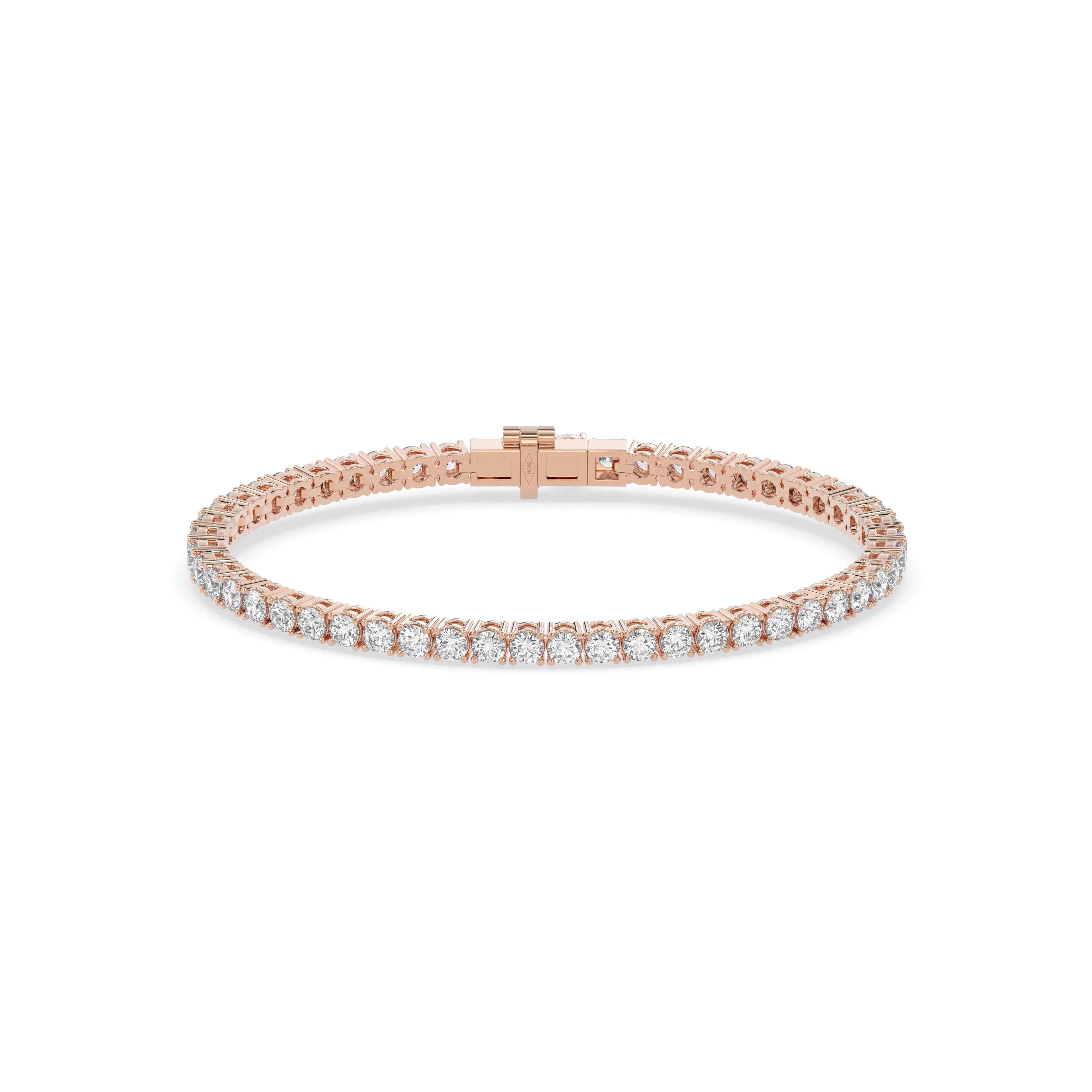 Quadra Round Diamond Tennis Bracelet